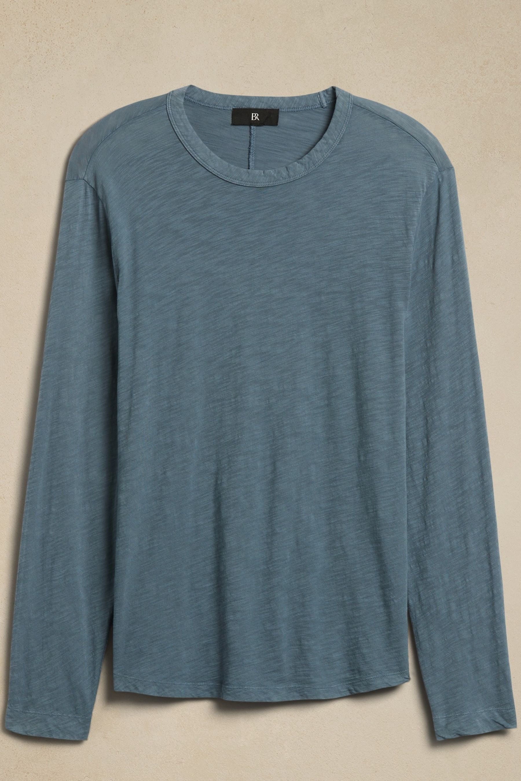 2000'S Banana Republic long-sleeved T-shirt, men's size L cotton navy blue type Vintage Second Hand