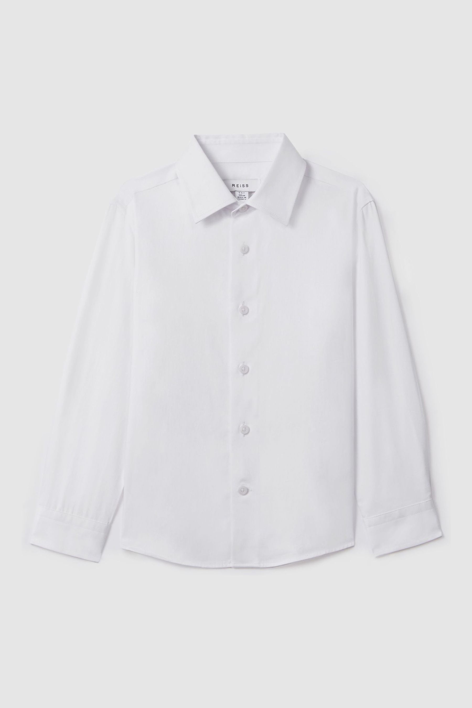 13-14 yrs Slim Fit Cotton Shirt in White - Image 1 of 1
