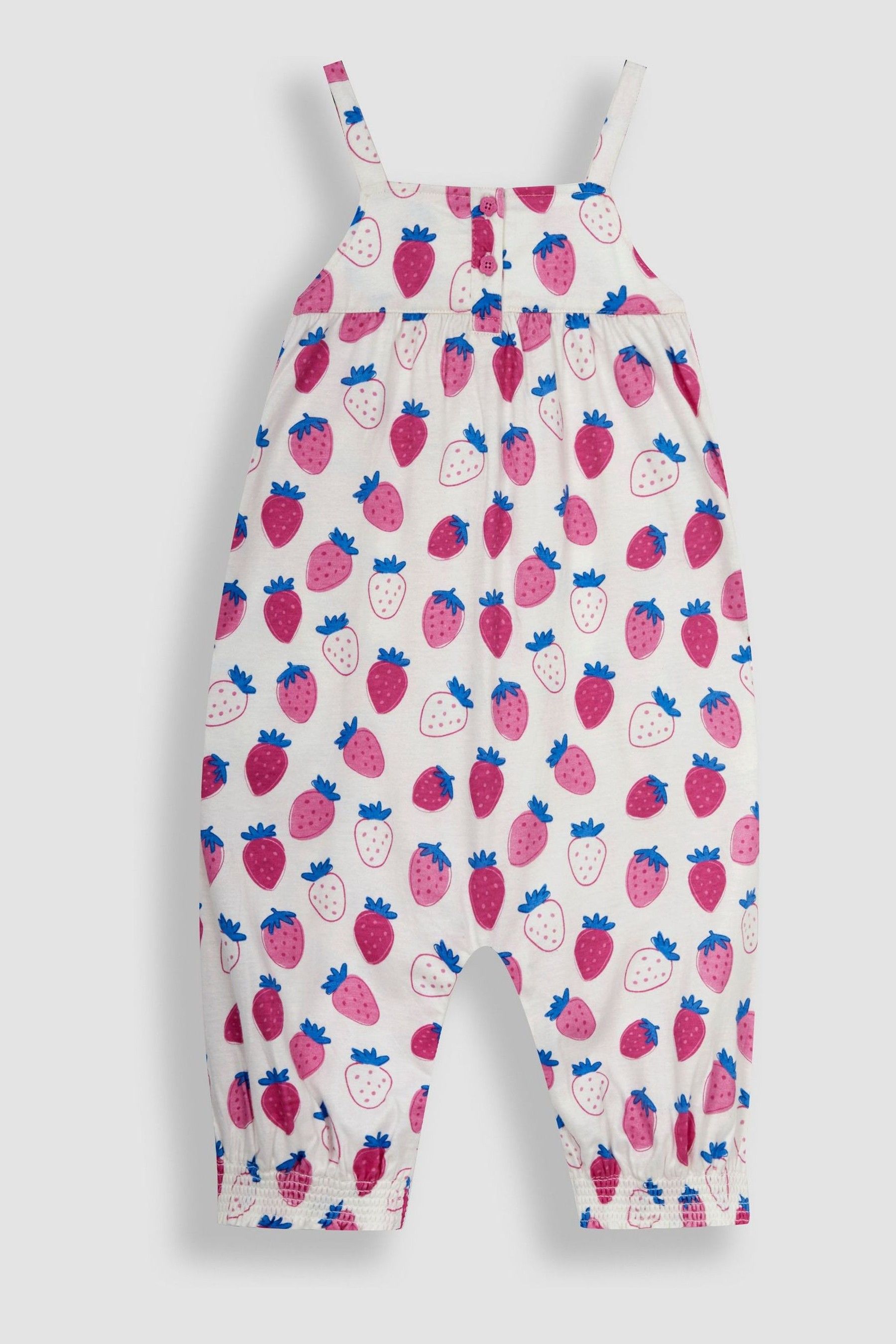Pink Strawberry Print Jumpsuit - Image 1 of 1