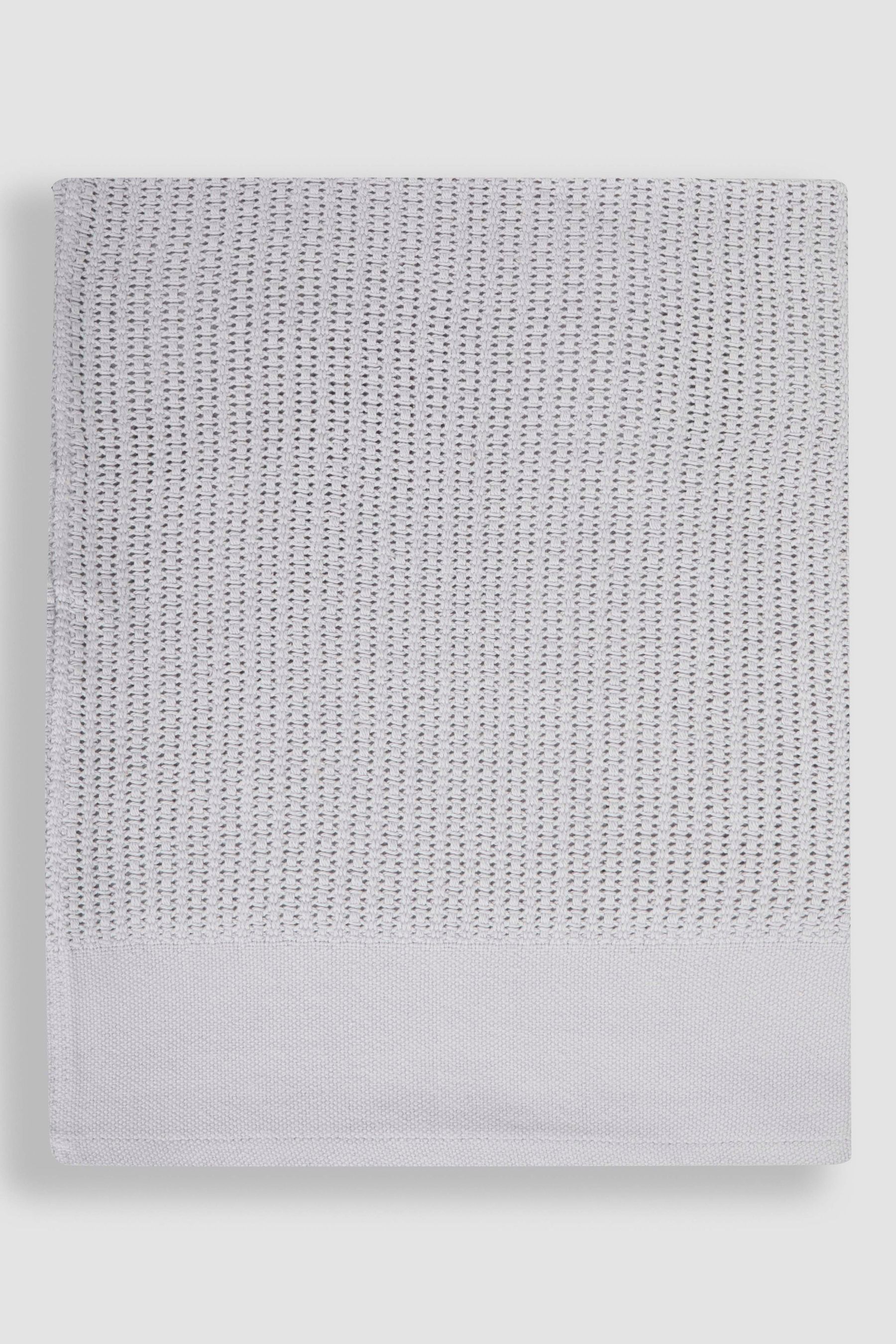 Soft Grey Woven Cellular Blanket - Image 1 of 1