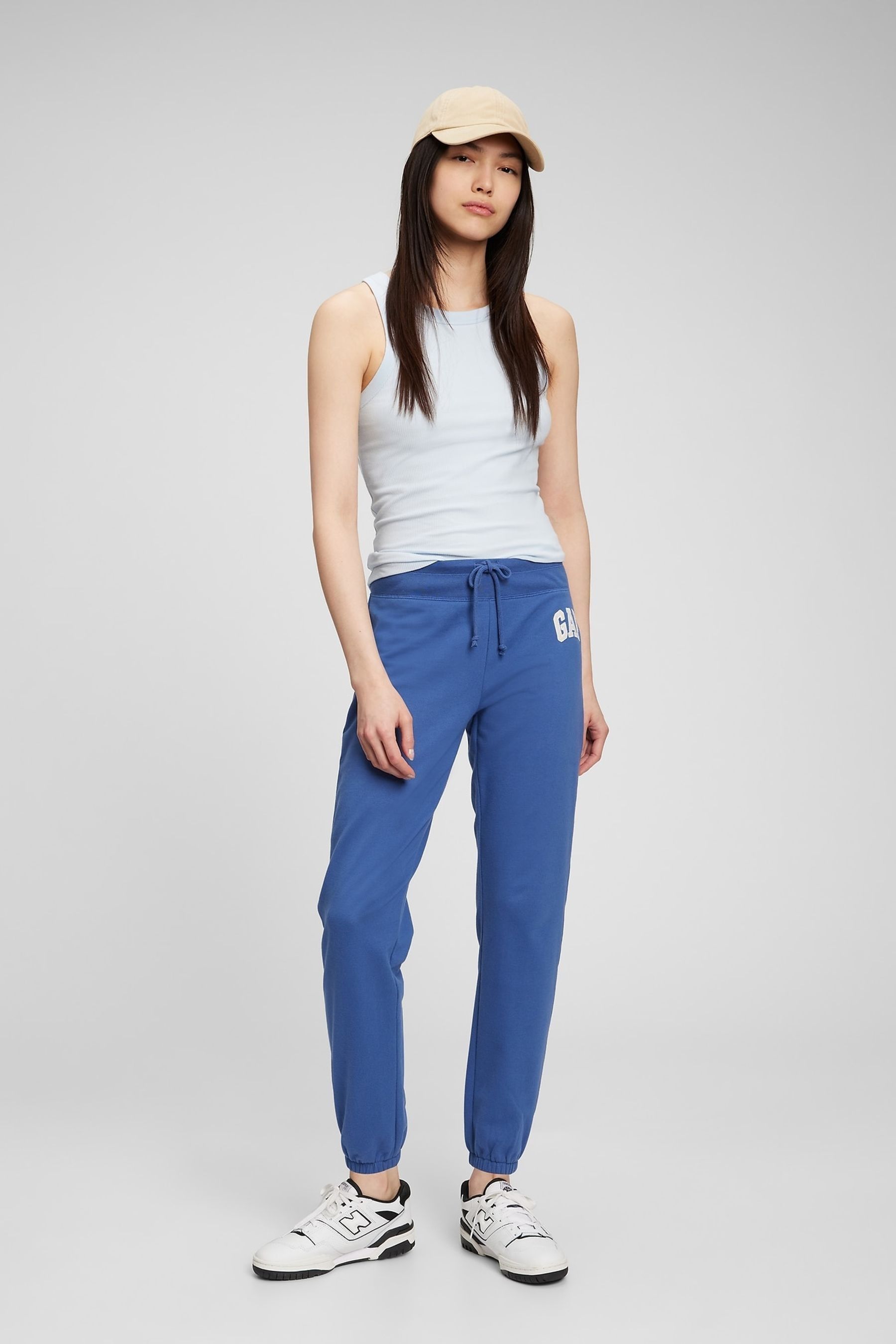 Buy Blue Arch Logo Joggers from the Gap online shop