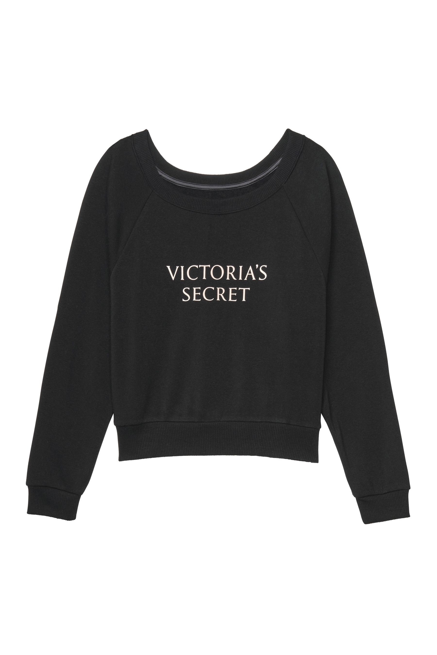 Victoria secret black sweatshirt discount
