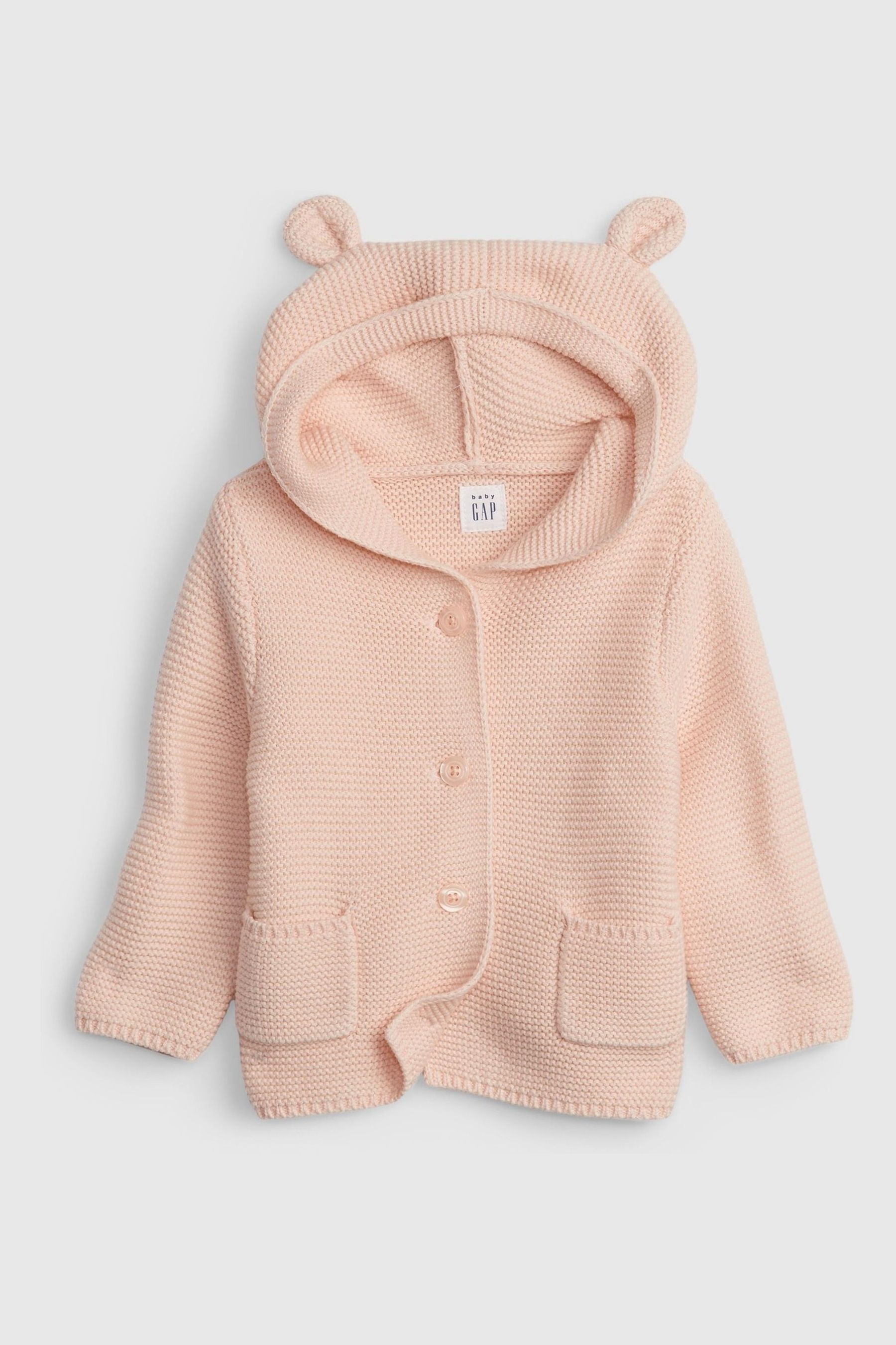 Pink Knitted Brannan Bear Cardigan (Newborn-24mths) - Image 1 of 1
