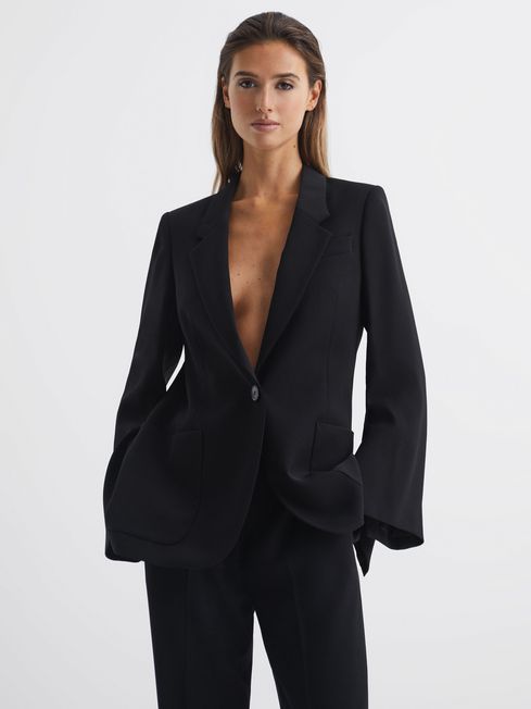 Reiss Maia Single Breasted Split Sleeve Tailored Fit Blazer - REISS