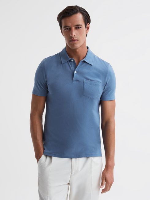 Reiss Nammos Slim Fit Cotton Polo Shirt - REISS