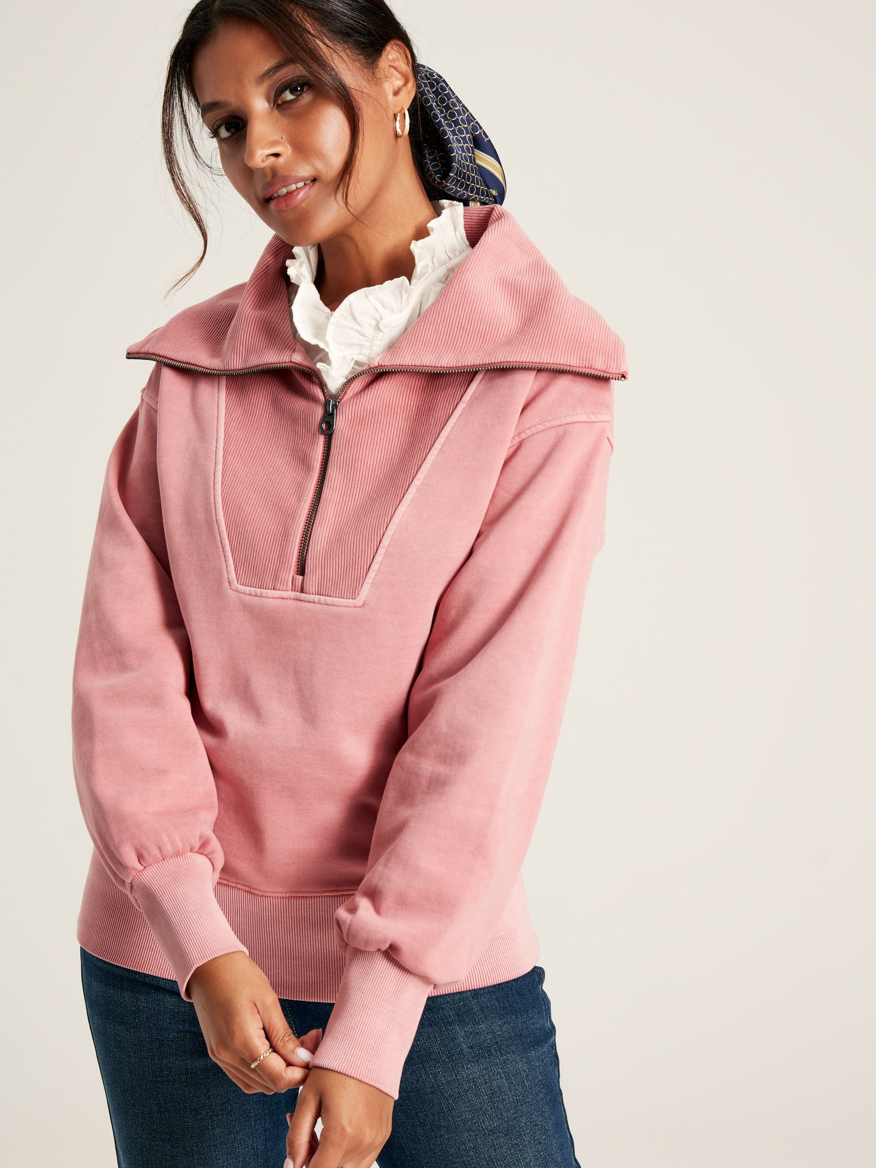 Tia Pink Pullover Sweatshirt Joules