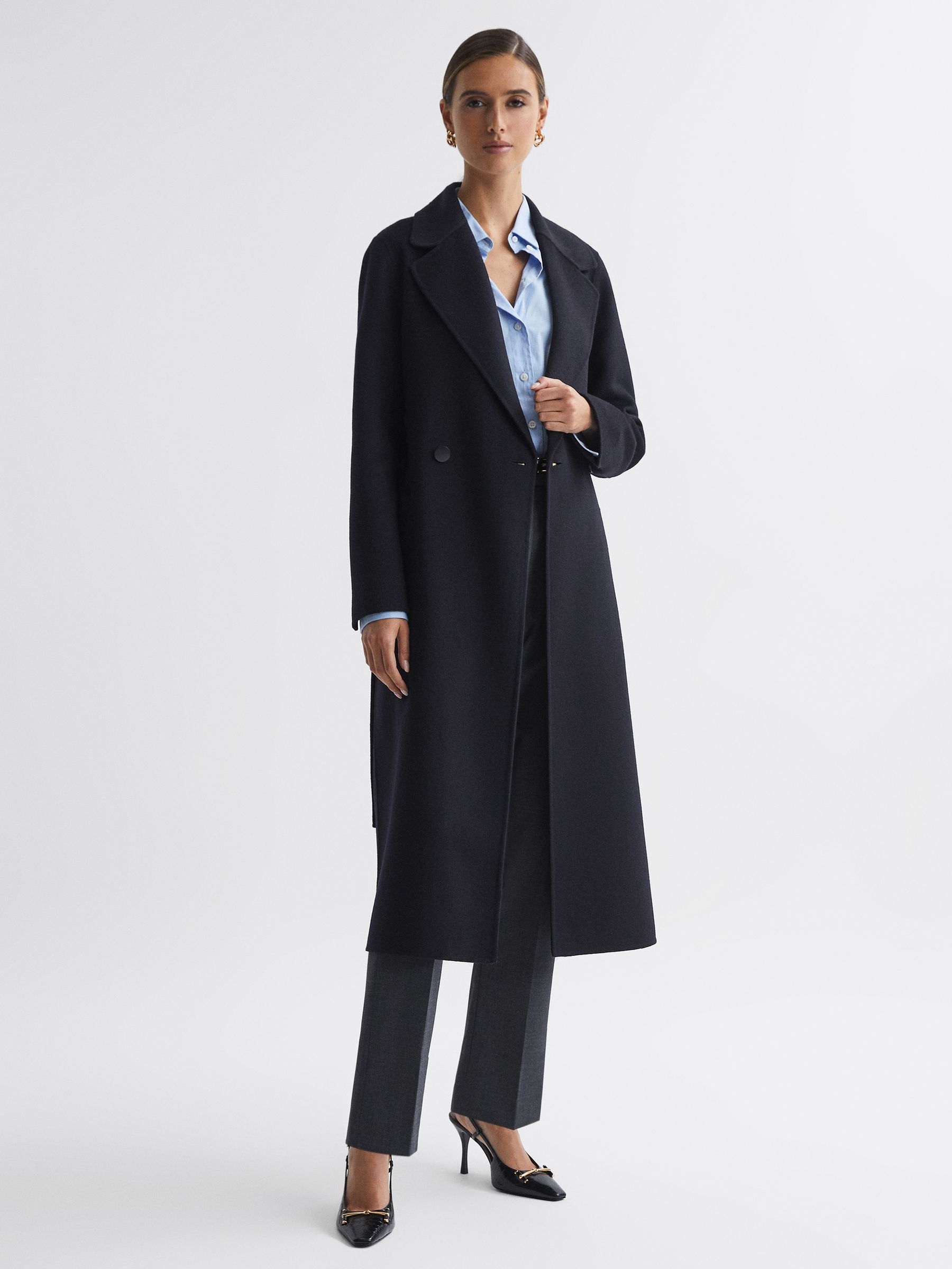 Reiss navy coat discount