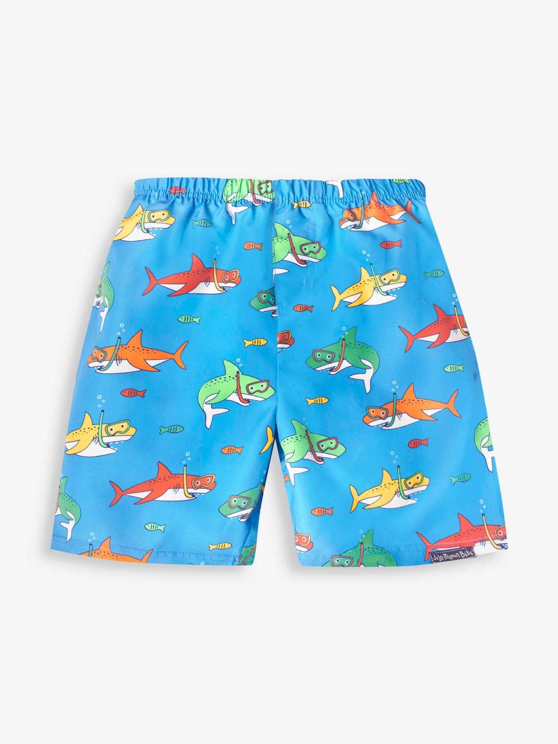 Buy JoJo Maman Bebe Blue Shark Swim Shorts with Integral Nappy from the JoJo Maman Bebe UK online shop