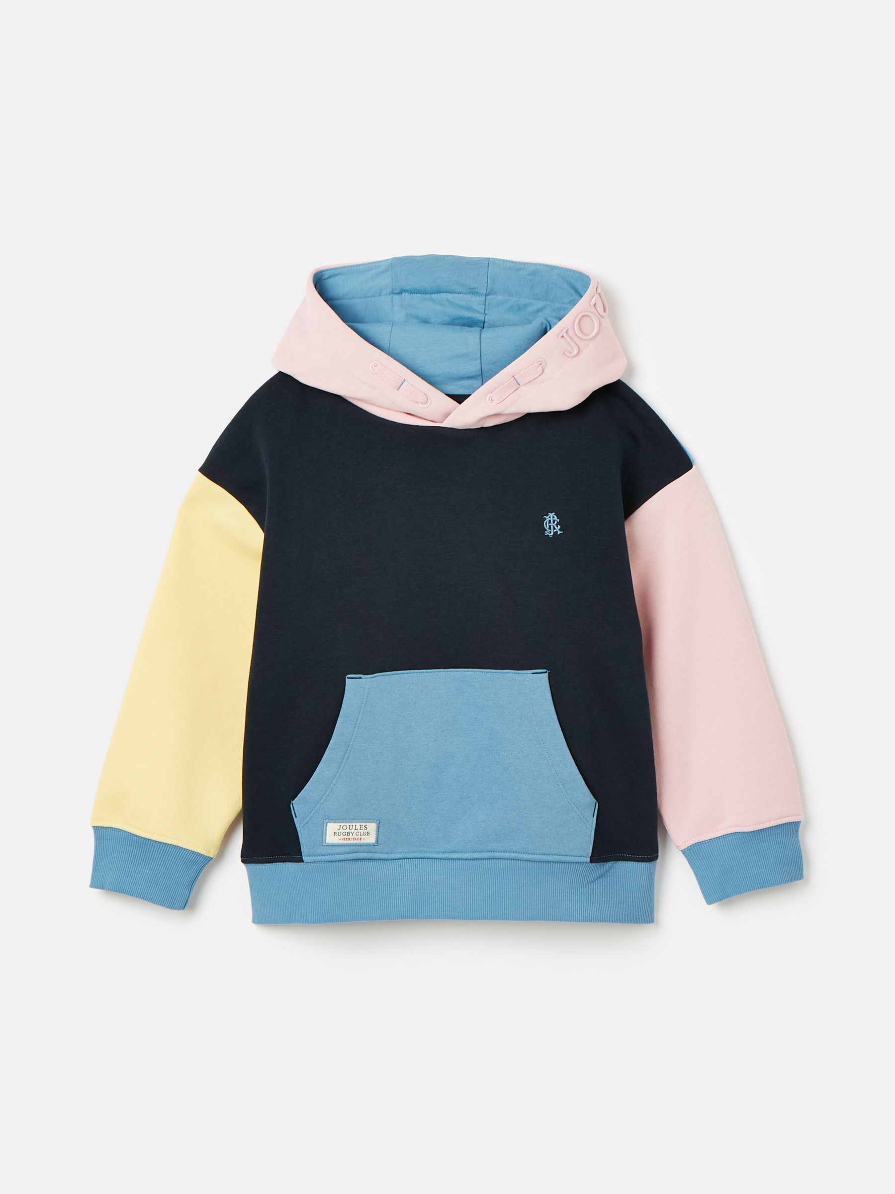 Kids Parkside Colour Block Hoodie With Pocket Joules