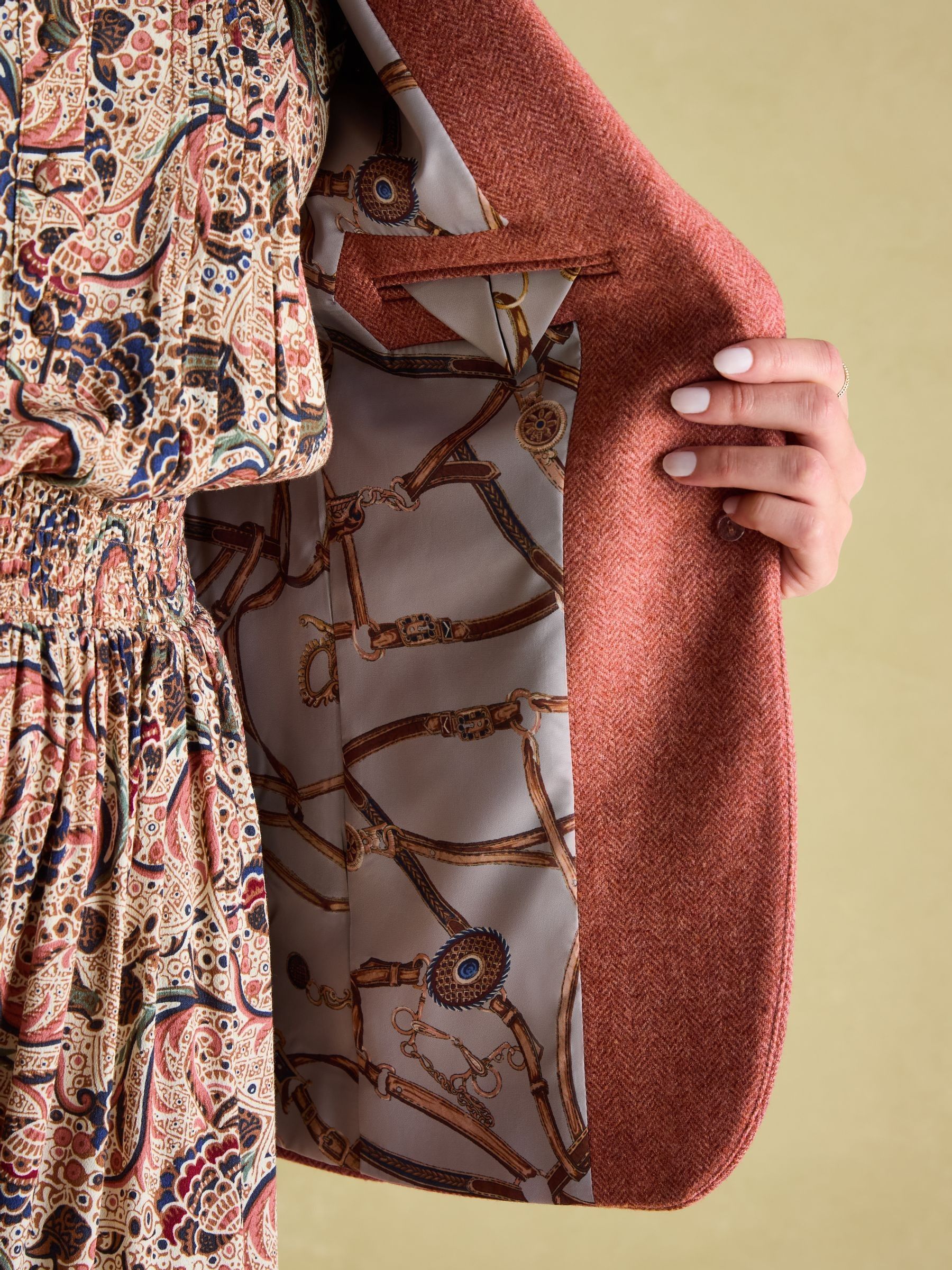 Joules pink tweed bag new arrivals