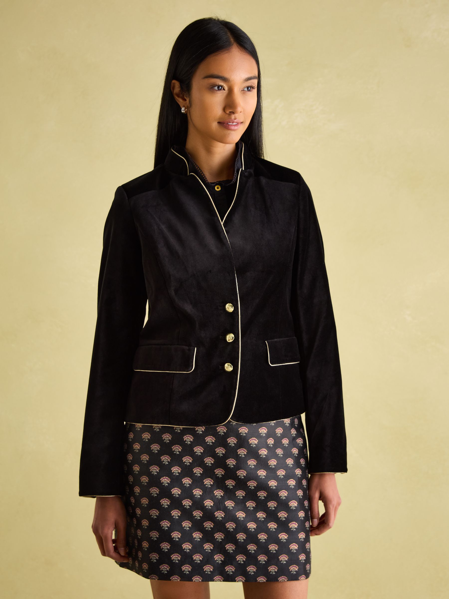 Buy Joules Hollington Black Velvet Band Jacket from the Joules online shop