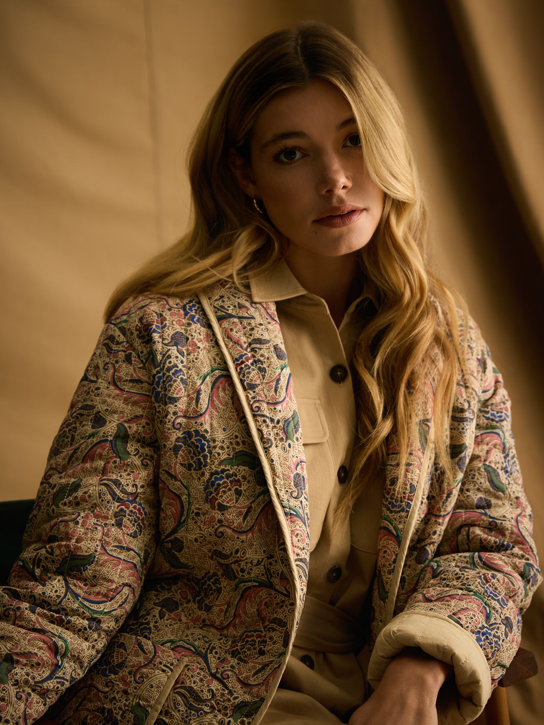 Joules floral jacket discount