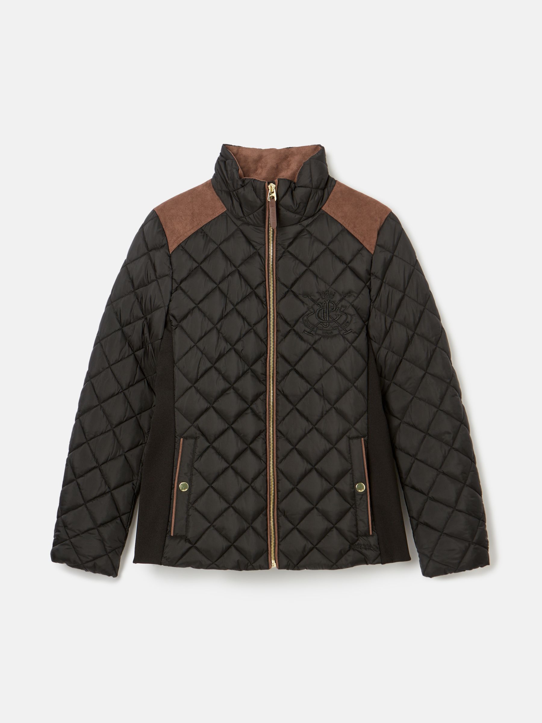 Joules black padded jacket discount