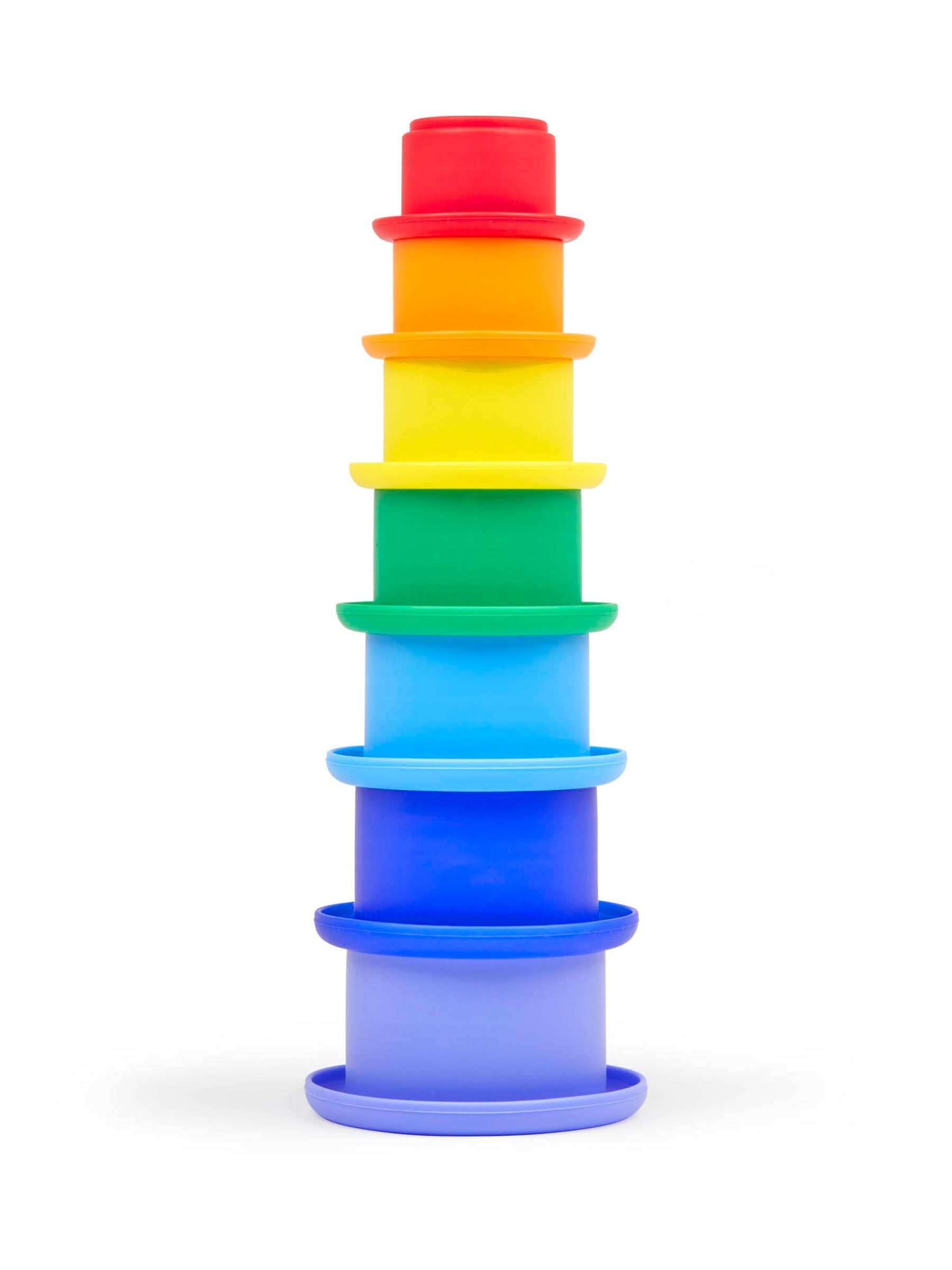 Rainbow stacking cups clearance