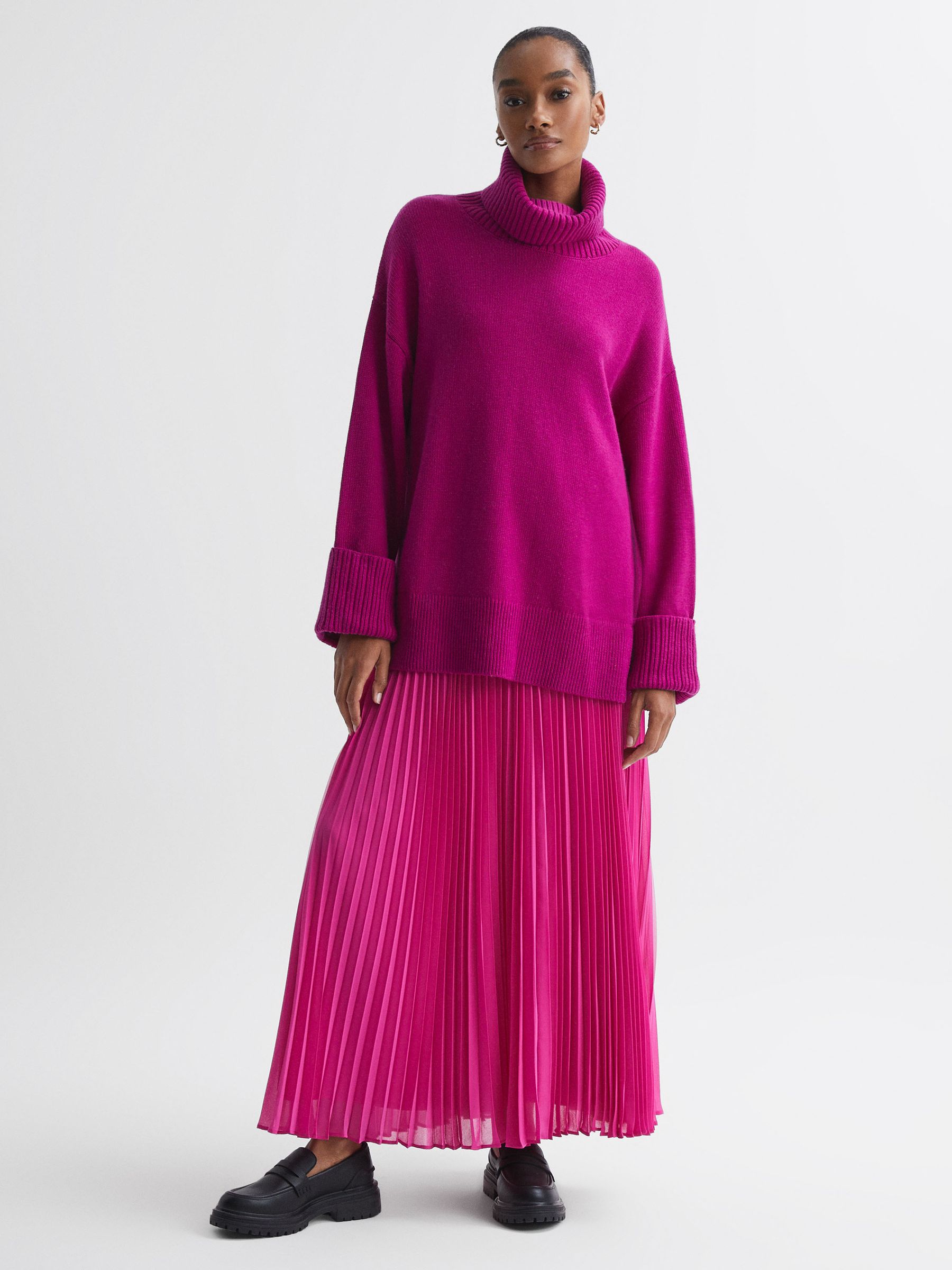 Neon pink polo neck sales