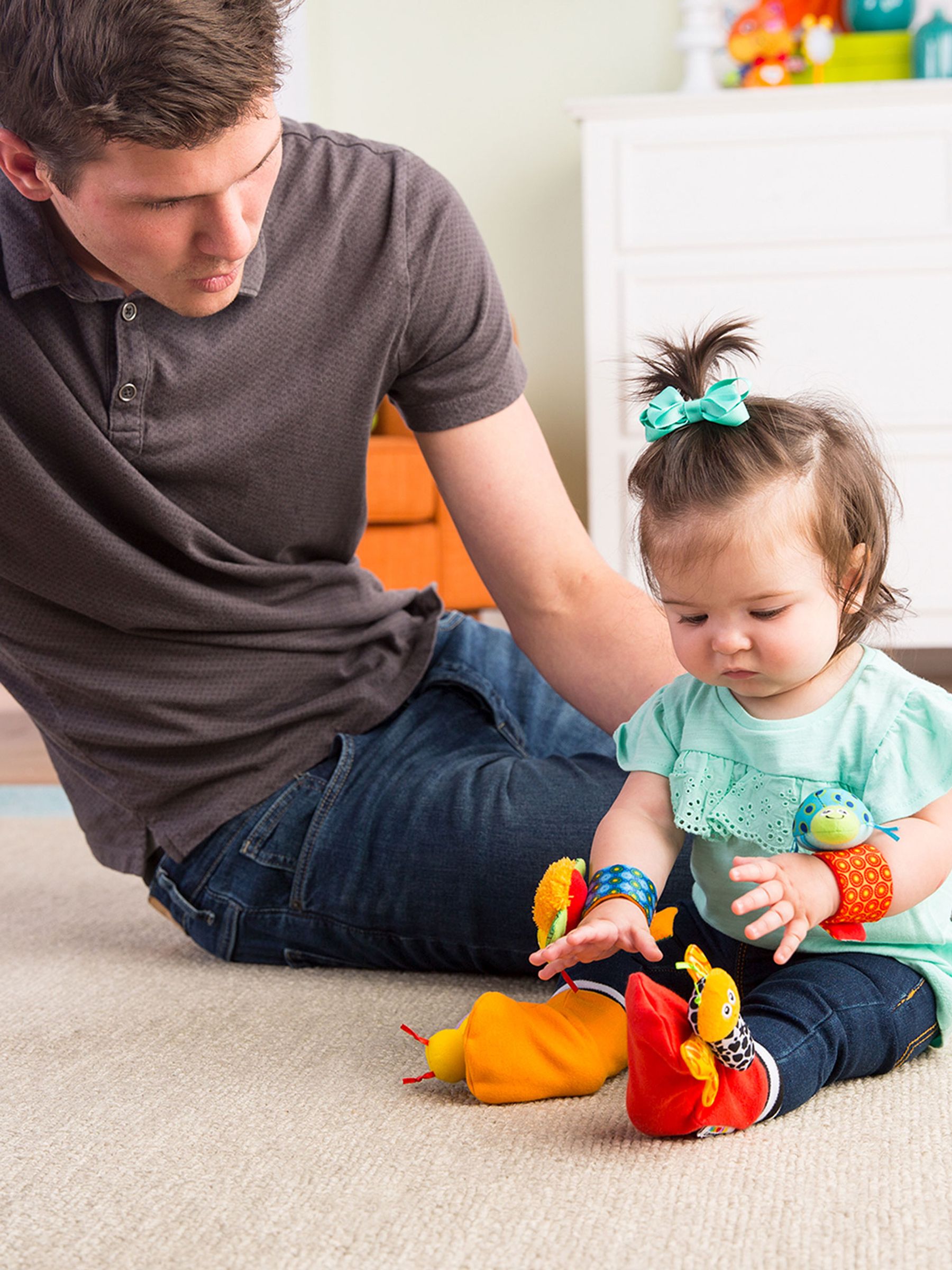 Lamaze foot finder & wrist rattle set sales