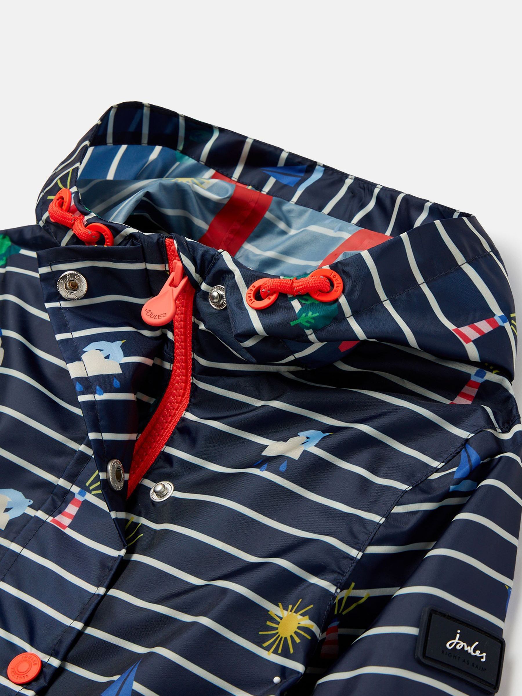 Buy Joules Go Lightly Blue Waterproof Lightweight Packable Rain Mac from the Joules online shop