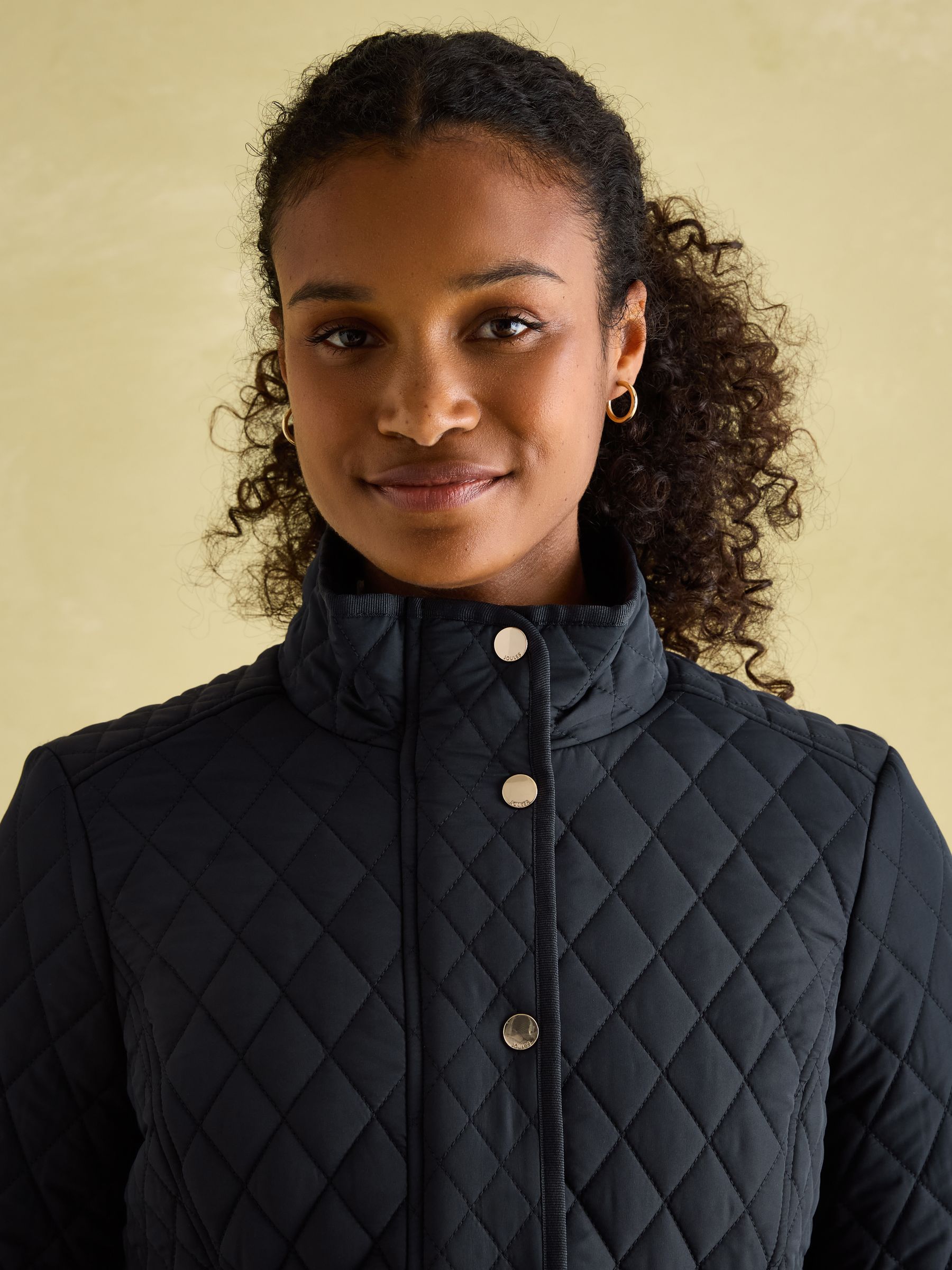 Buy Joules Allendale Navy Blue Showerproof Diamond Quilted Coat from the Joules online shop