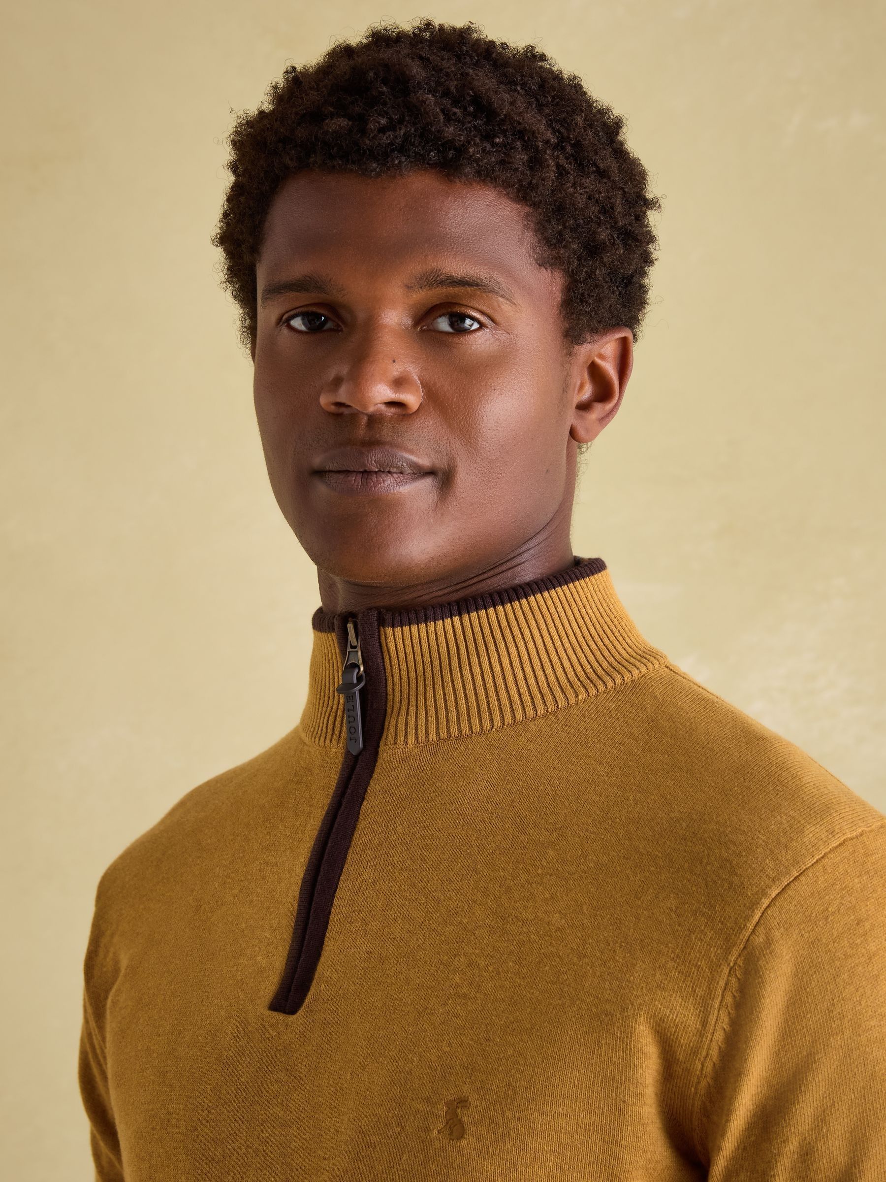 Yellow quarter zip sweater discount