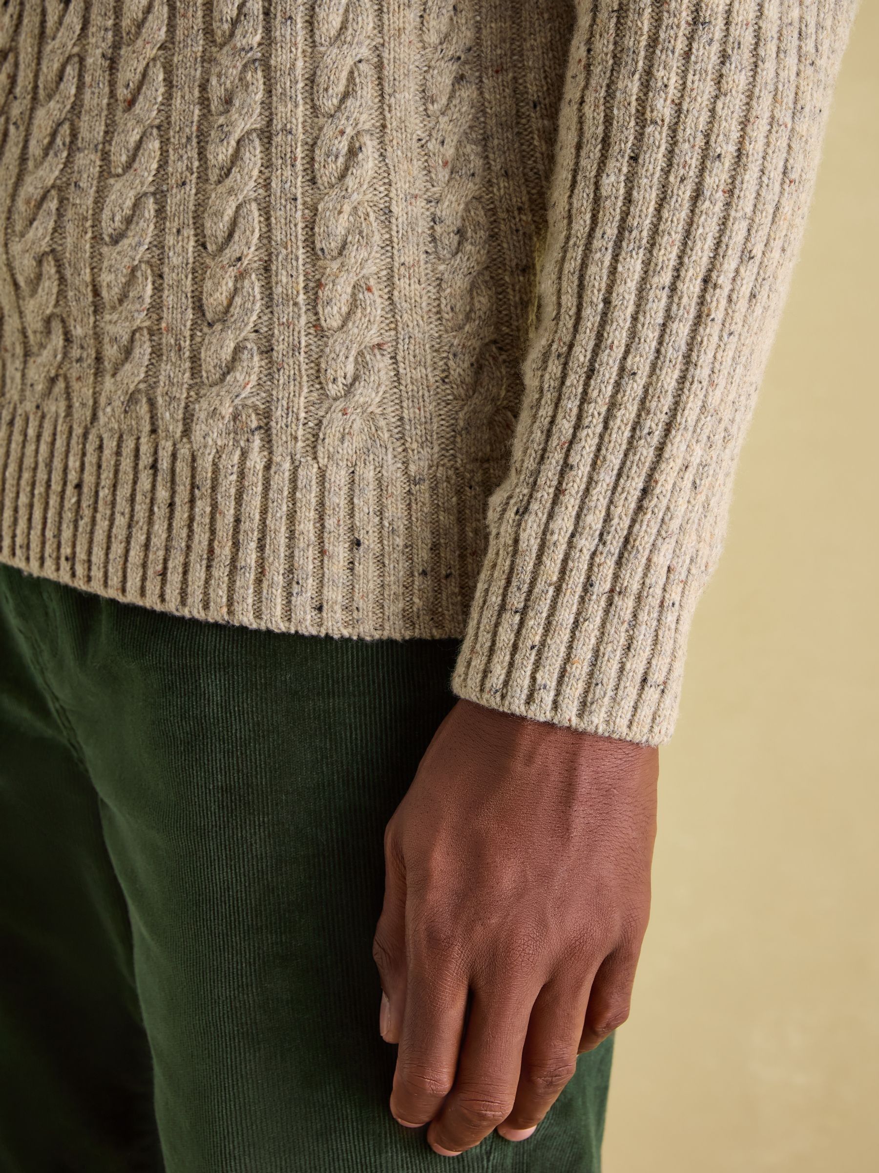 Buy Joules Hansley Cream Wool Knit Jumper from the Joules online shop