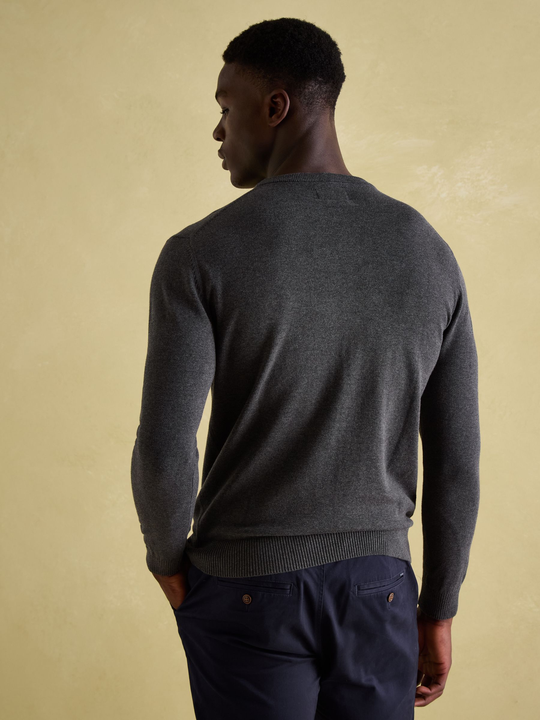 Buy Joules Jarvis Charcoal Grey Crew Neck Knitted Jumper from the Joules online shop