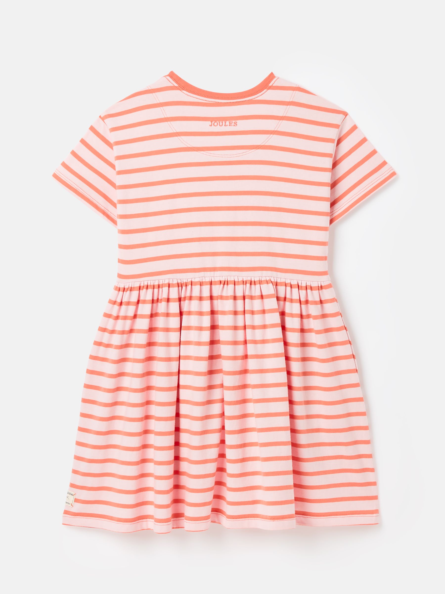 Pink striped t shirt dress deals