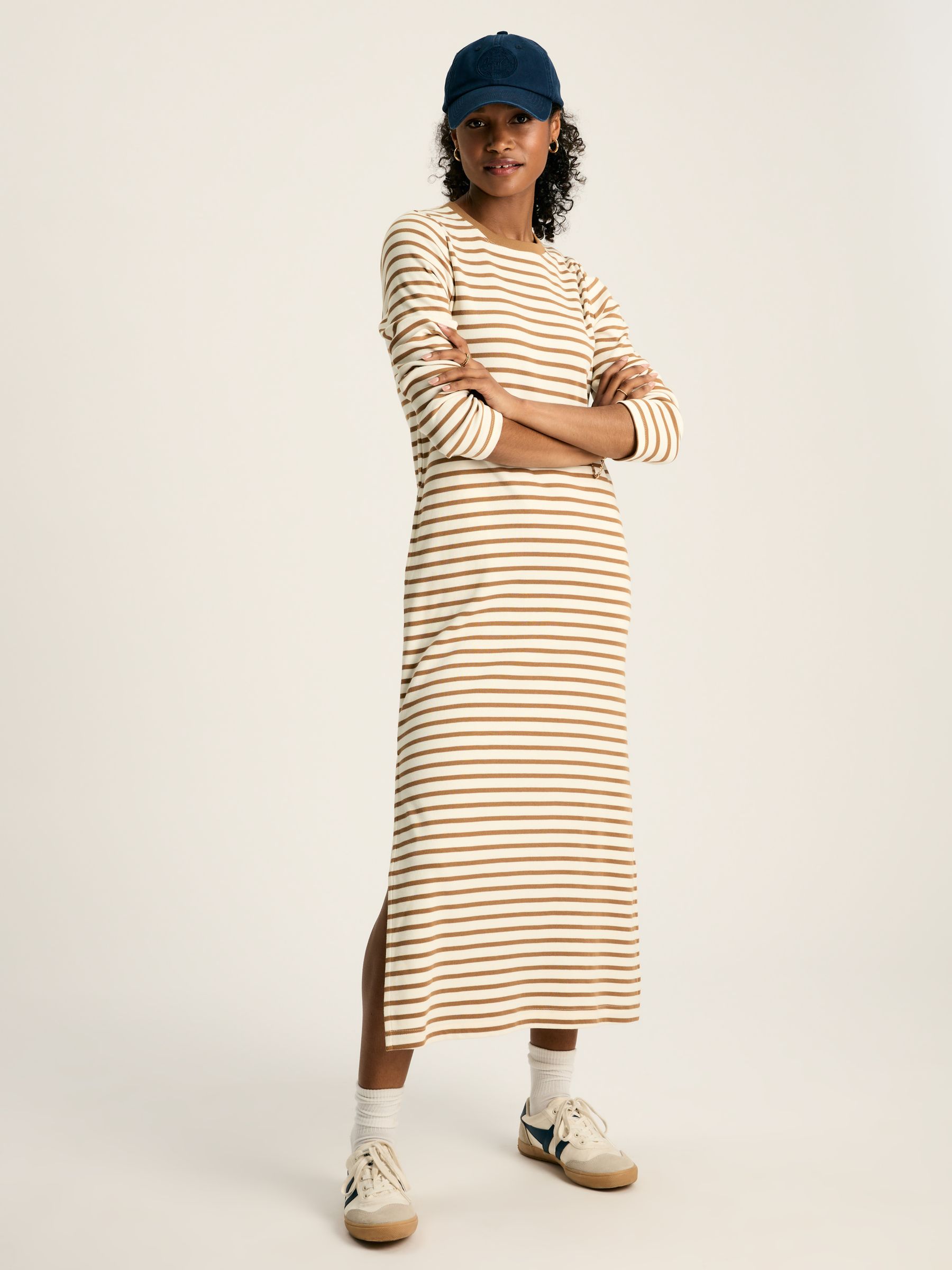 Tan midi dress discount