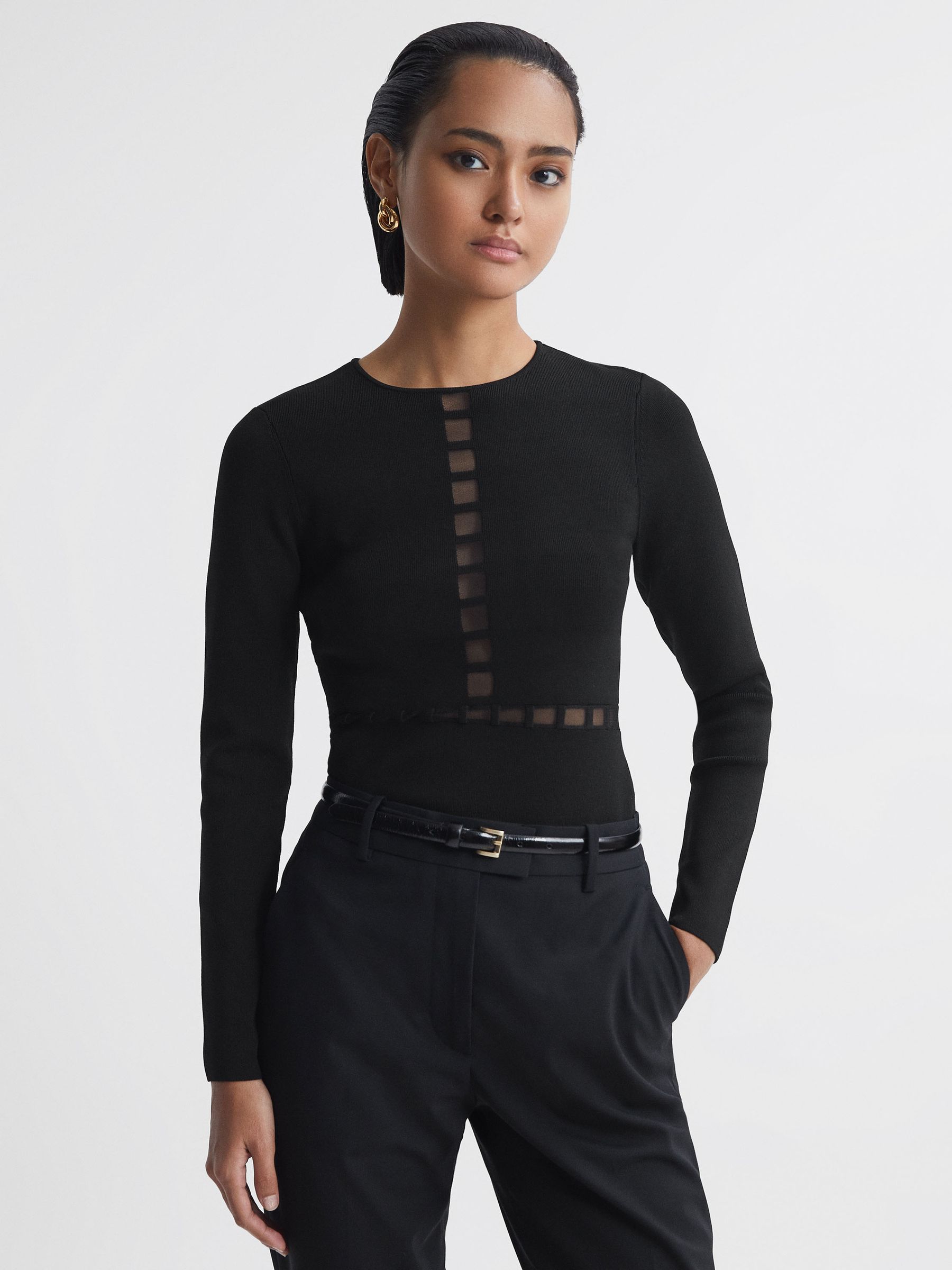 Sheer fitted top outlet