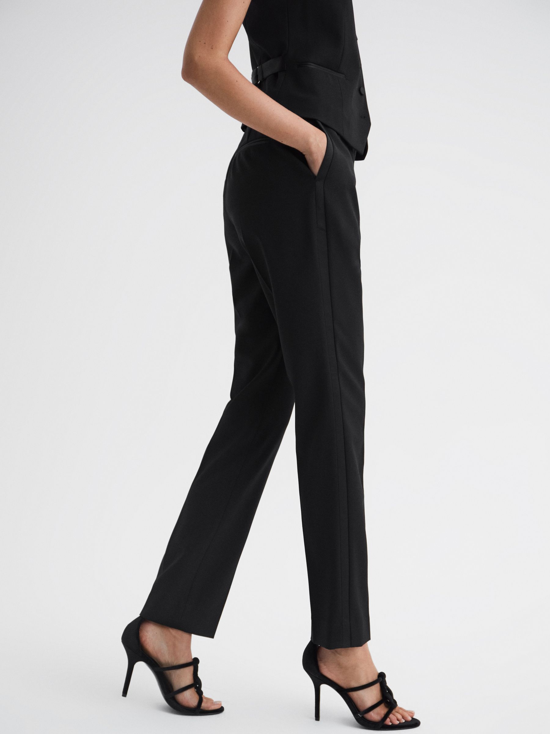 Satin side stripe trousers shop