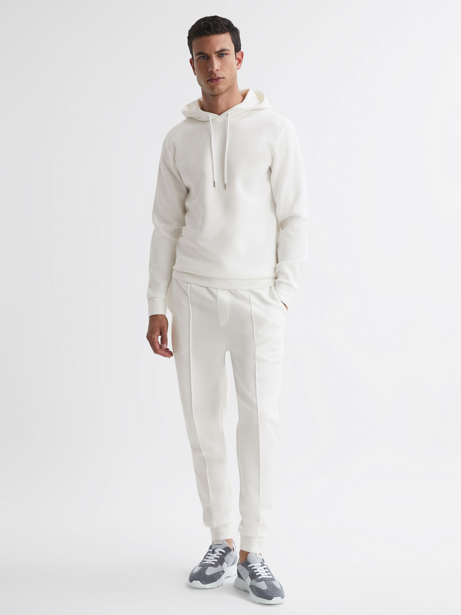 White drawstring hoodie 2025