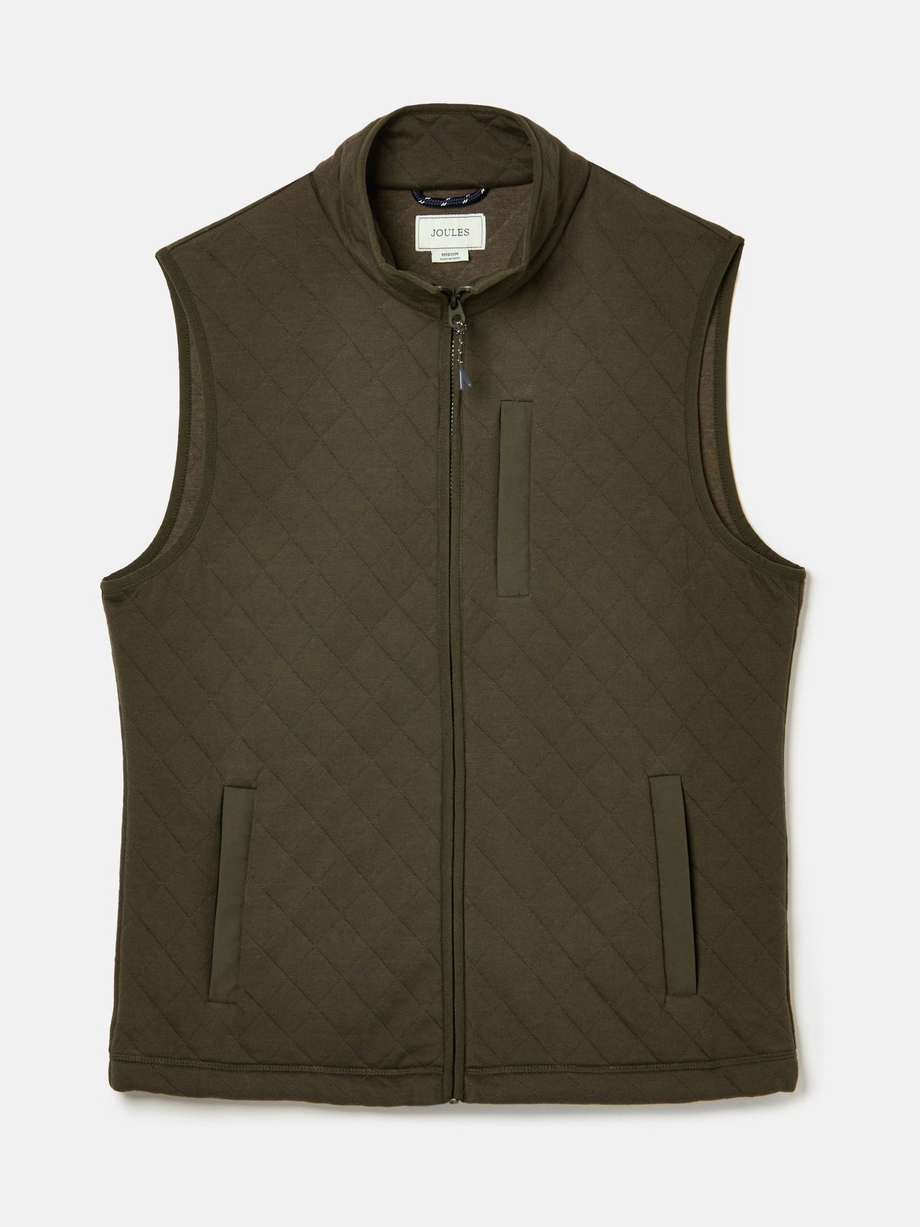 Malton Green Quilted Jersey Gilet Joules