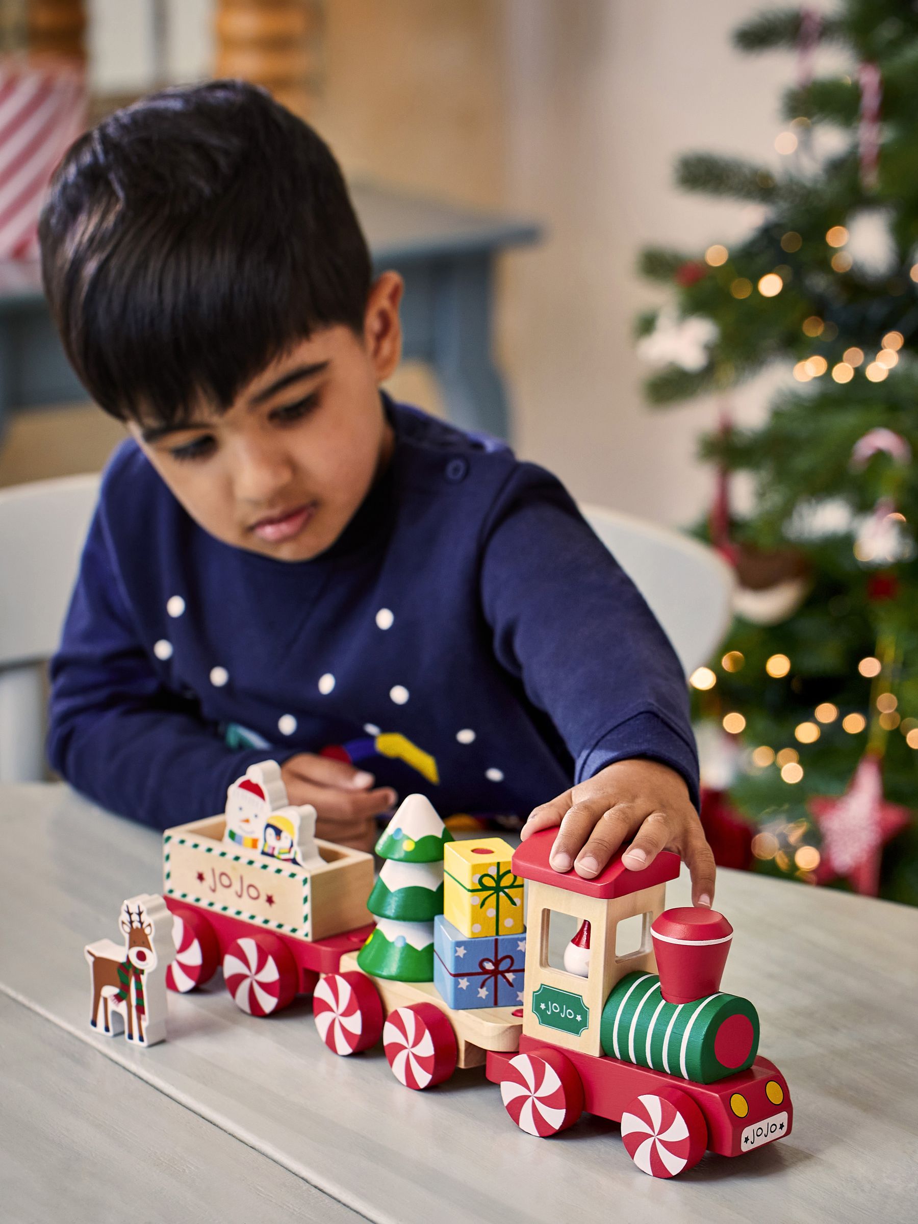 Wooden christmas train top