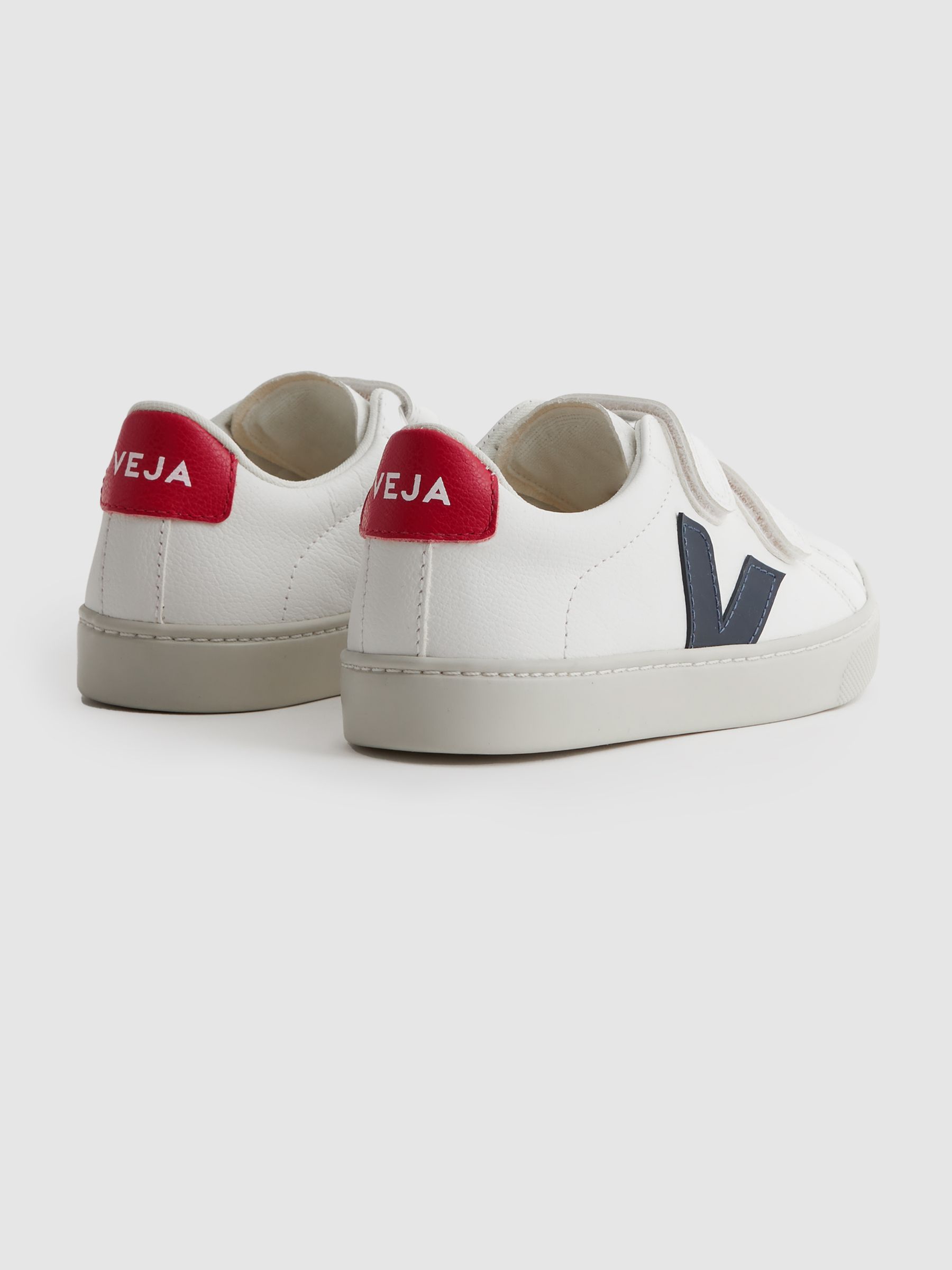 White leather velcro trainers online