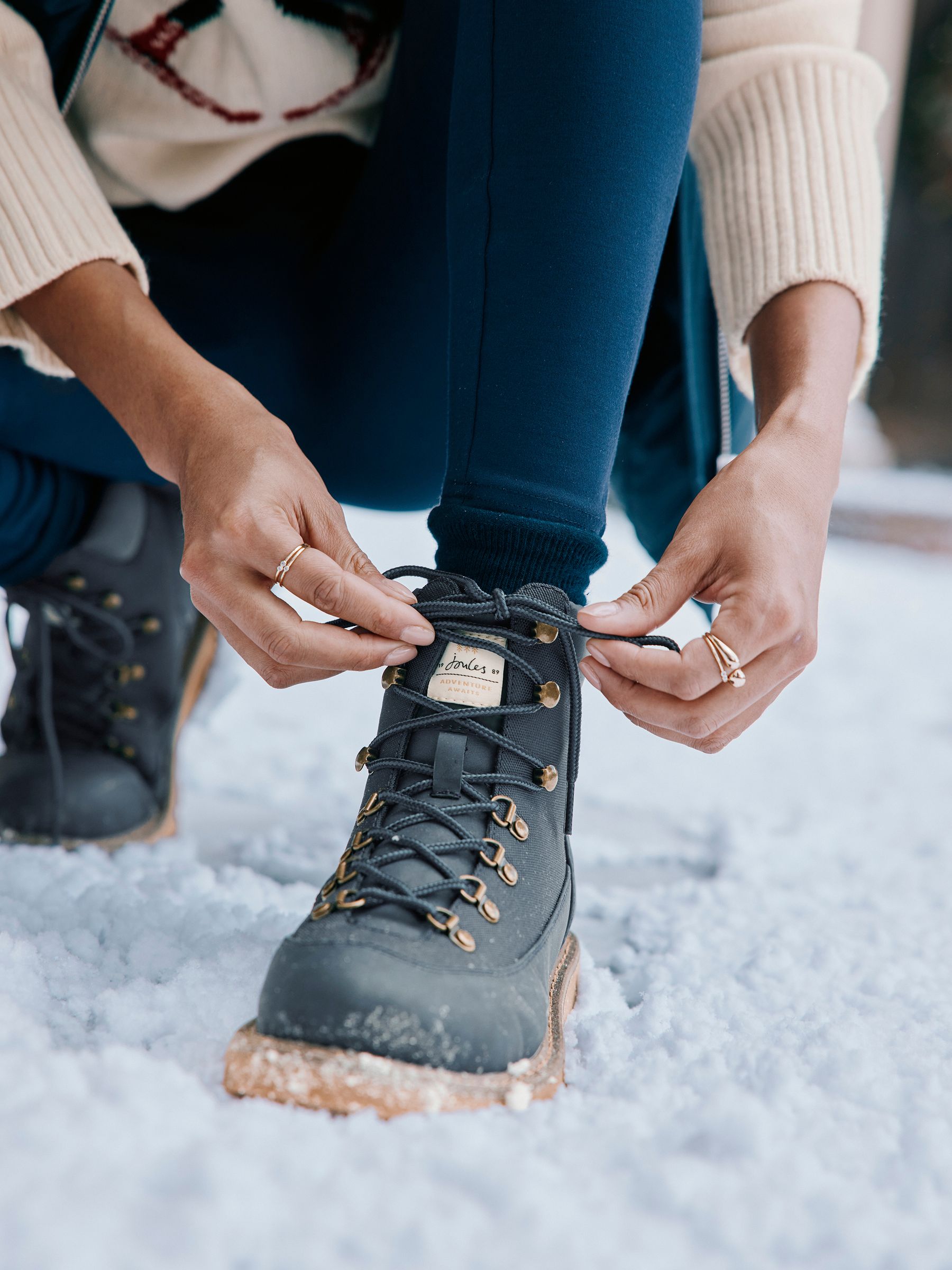 Buy Joules Kendall Navy Lace Up Boots from the Joules online shop