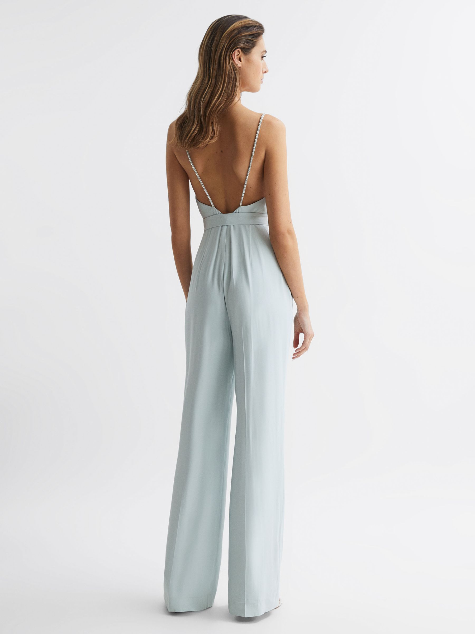 Embellished wide leg jumpsuit best sale