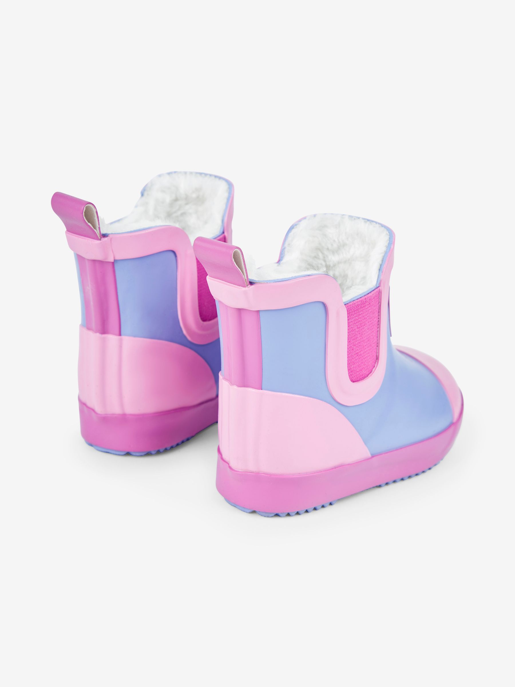 Lilac Purple Cosy Lined Colour Block Wellies JoJo Maman Bebe USA
