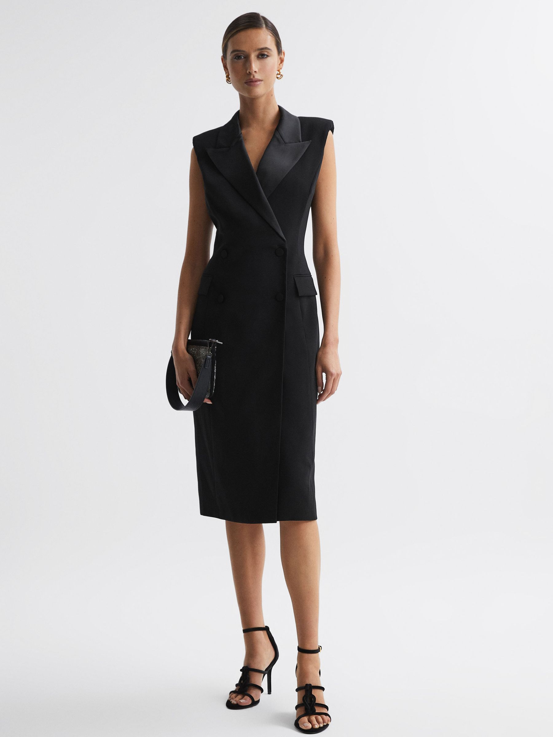 Double breasted midi dress top