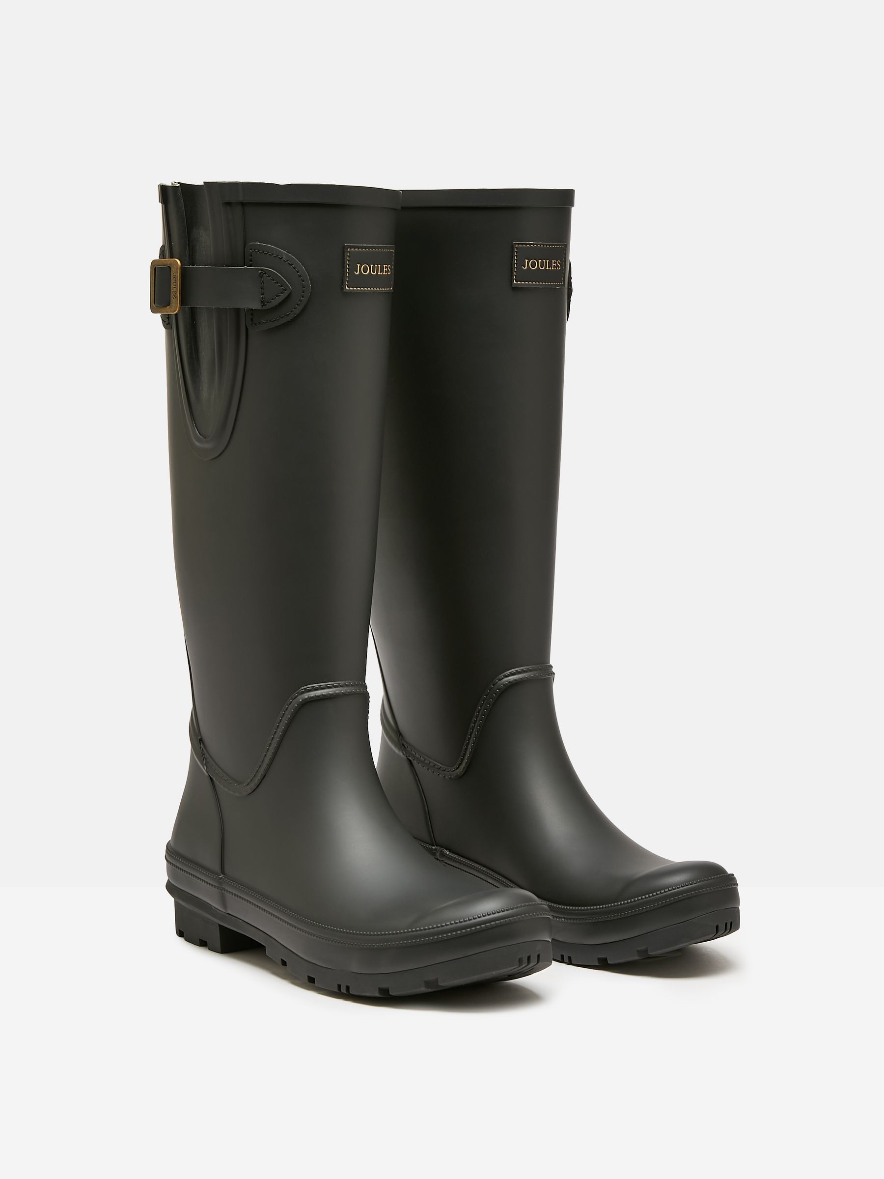 Houghton Black Adjustable Tall Wellies Joules