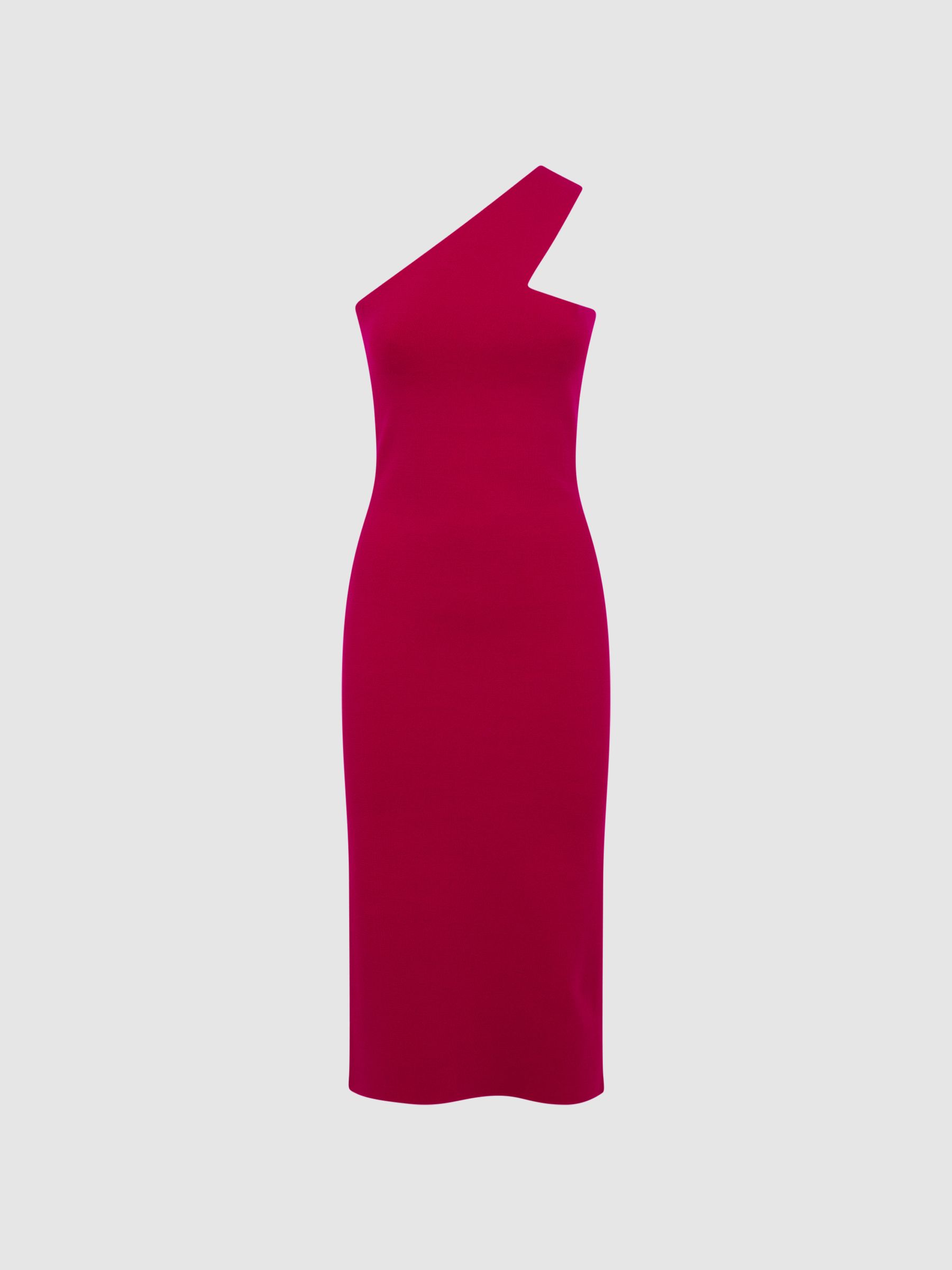 Pink one shoulder bandage dress shop