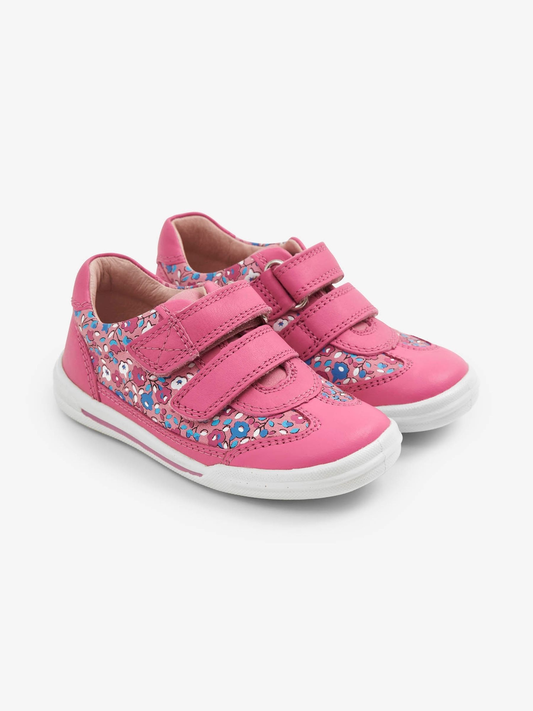 Pink Girls Start Rite Floral First Steps Trainer Shoes JoJo Maman Bebe