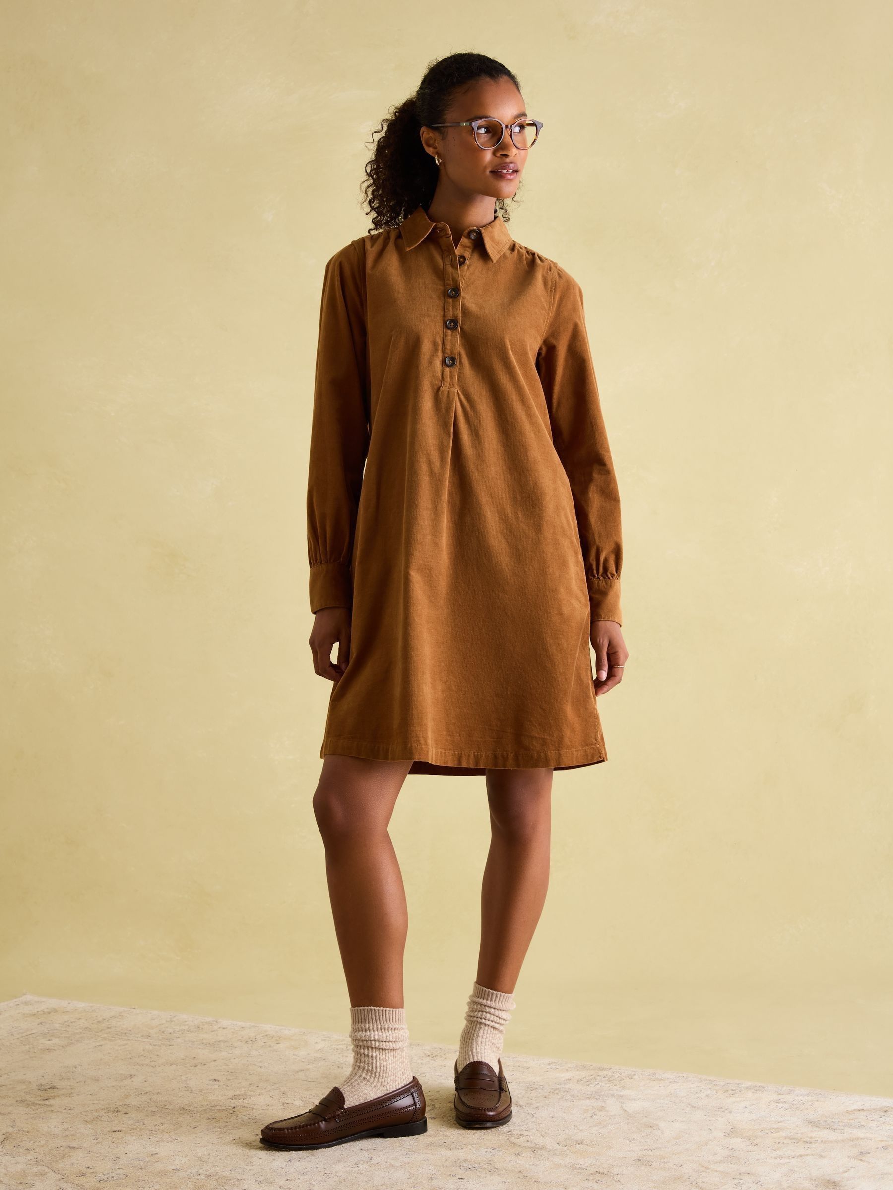 Tan corduroy dress 2025