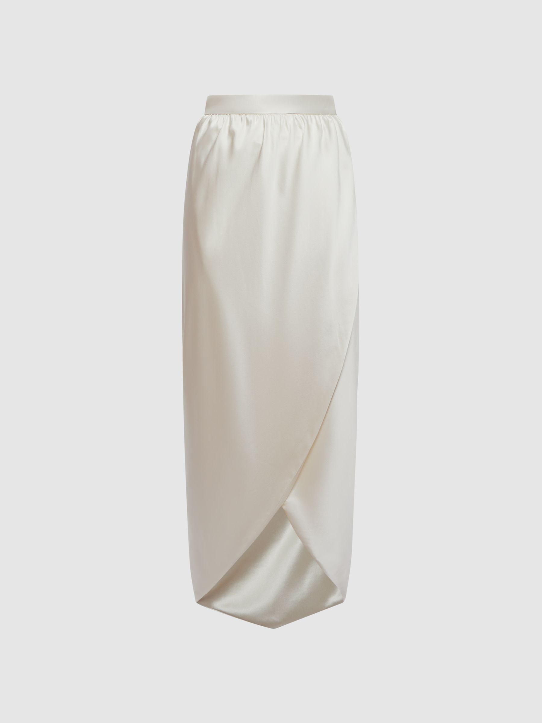 Long ivory wrap skirt top