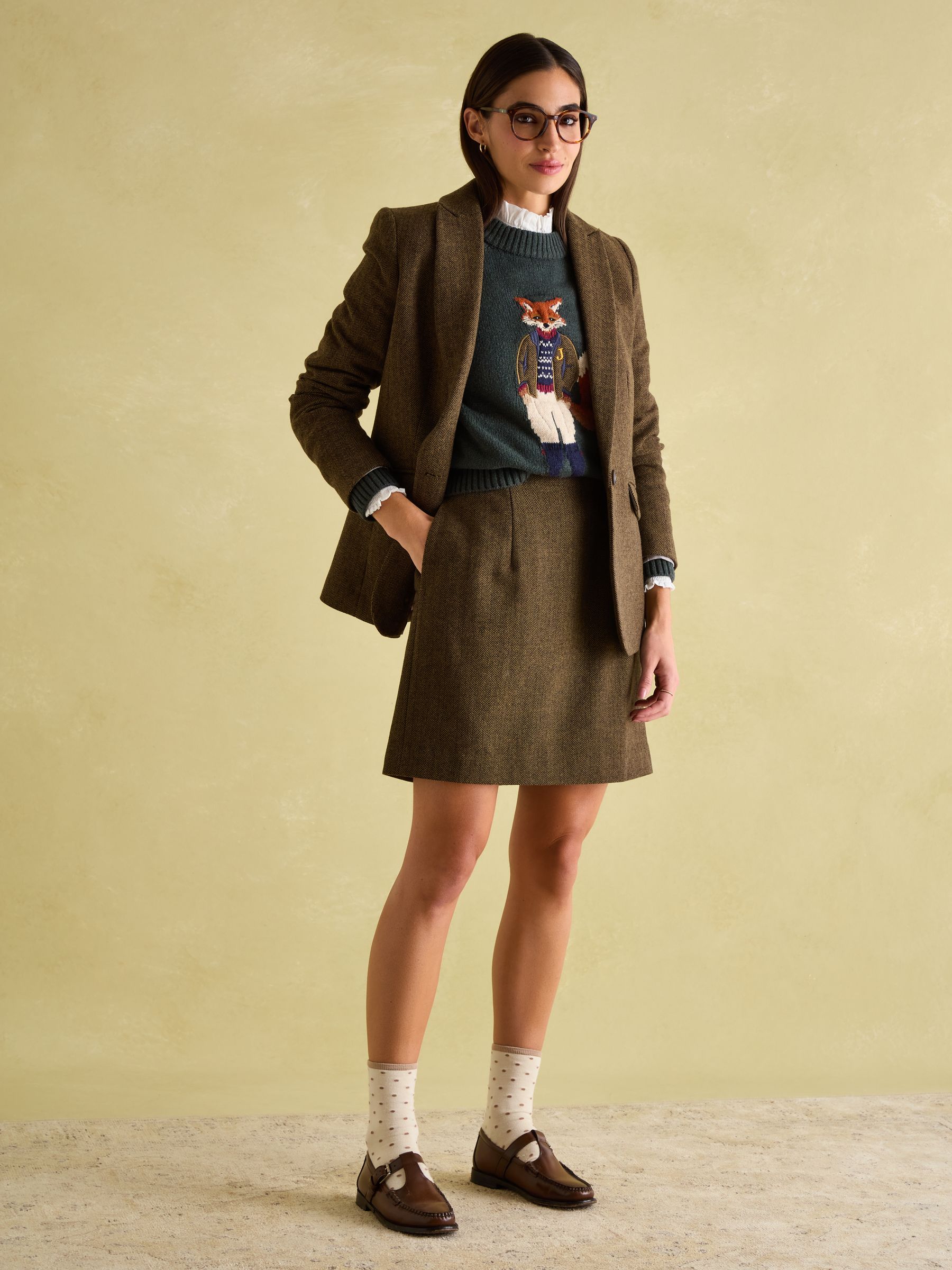Tweed skirt joules shop