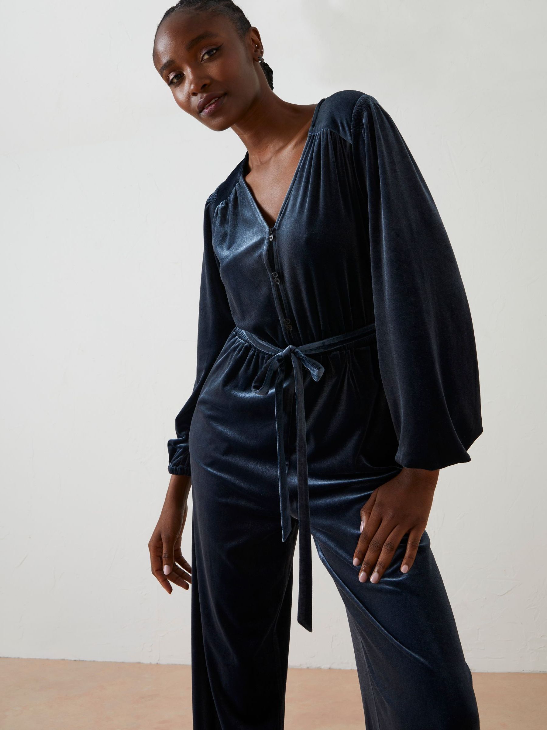 Velvet jumpsuit womens outlet