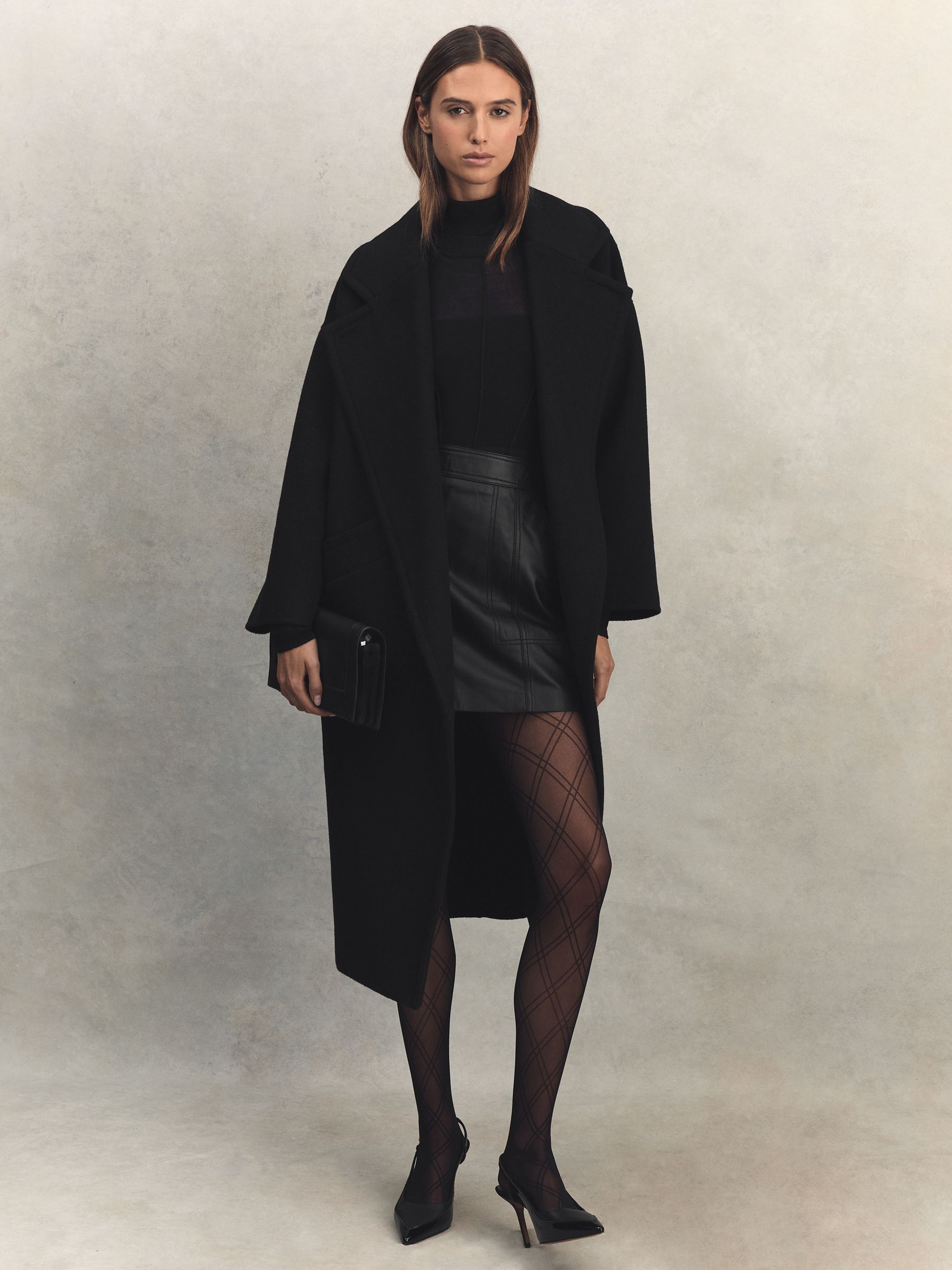 Reiss leather mini skirt shop