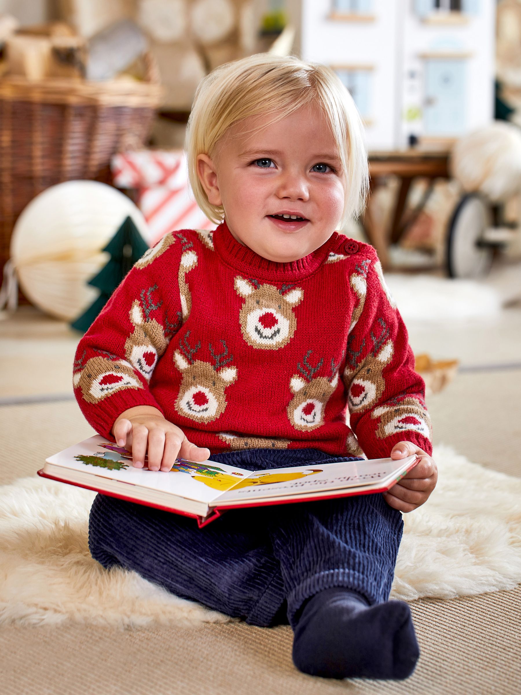 Red jumper baby best sale