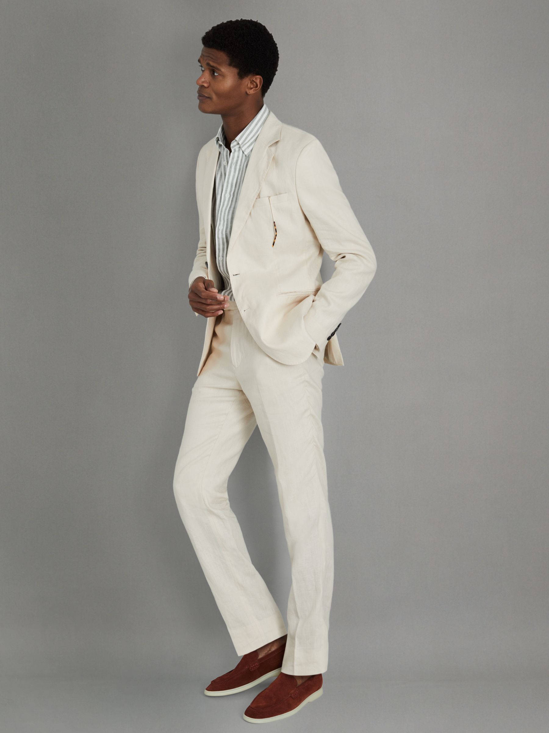 Suit with button down collar shirt discount