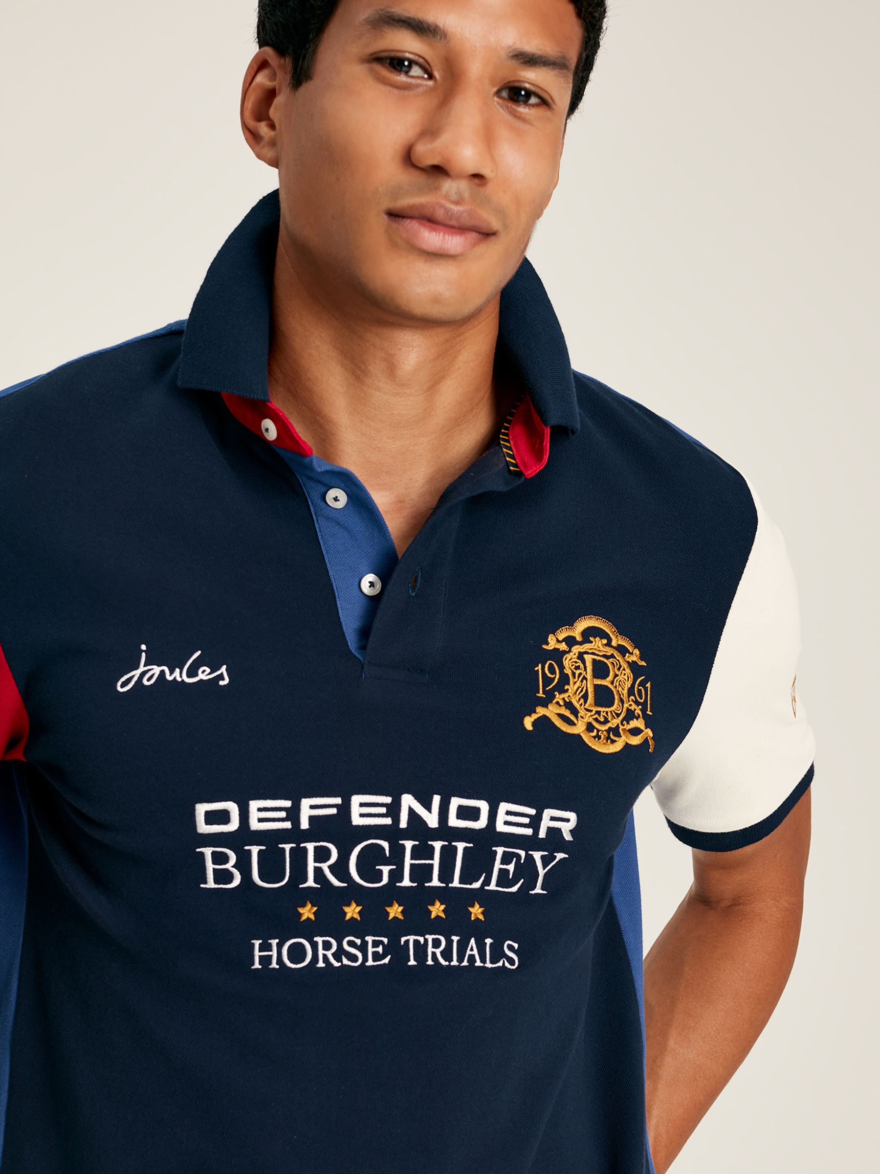 Official Burghley Blue Polo Shirt Joules