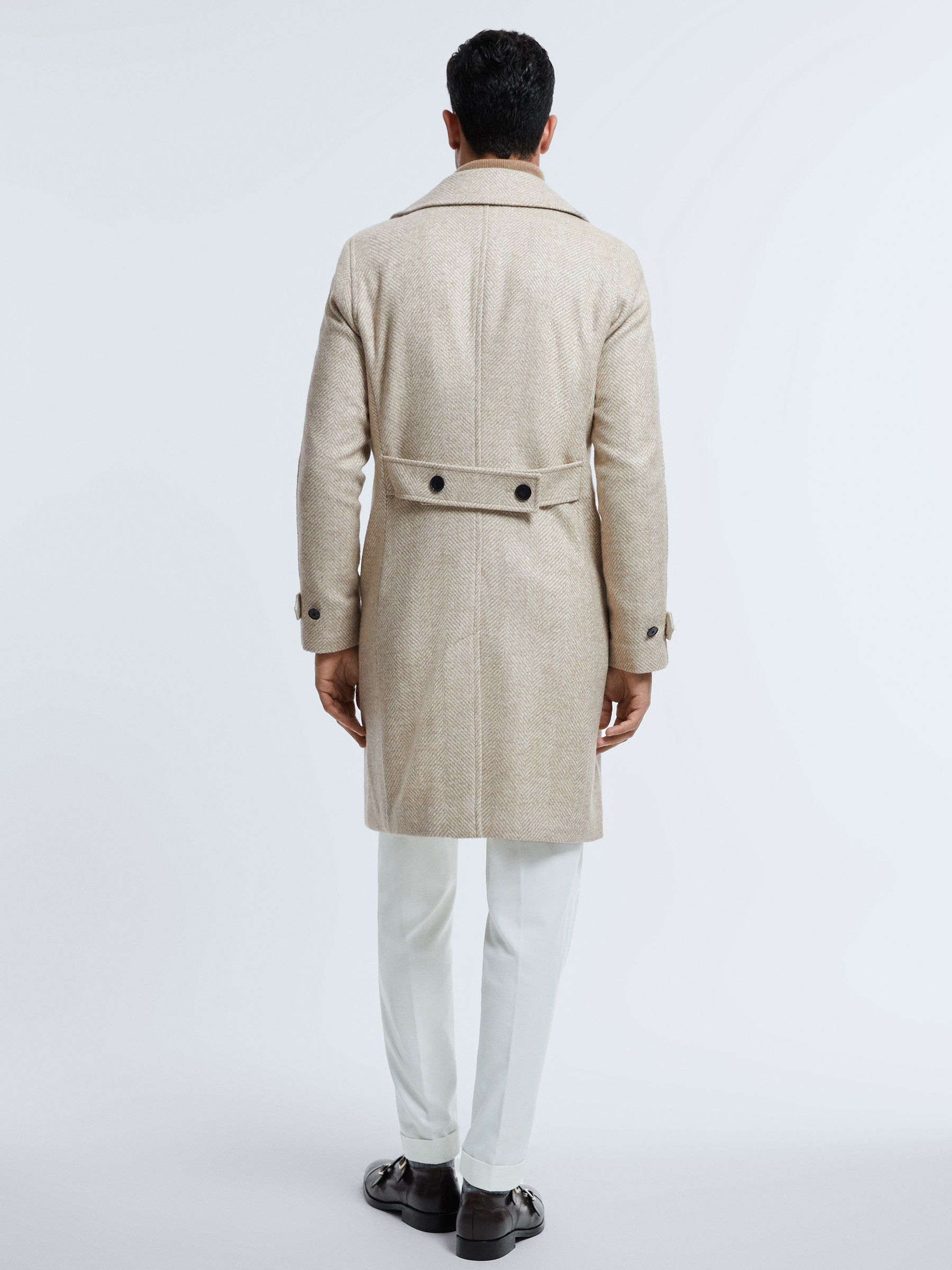Reiss oatmeal coat top