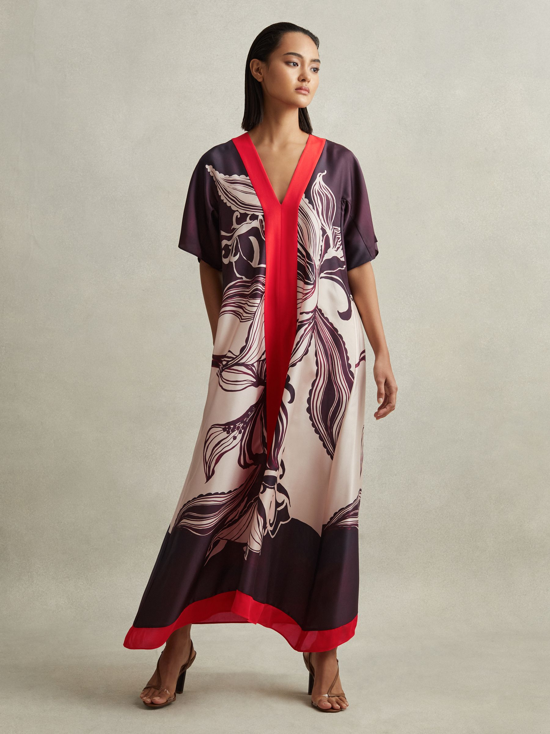 Midi dress split front outlet